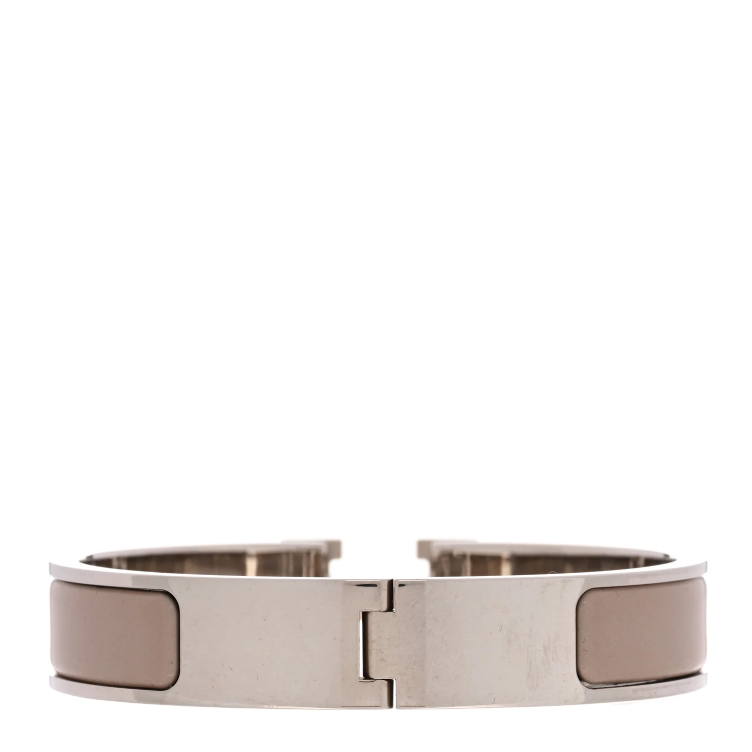 Enamel Narrow Clic Clac H Bracelet PM Marron Glace - Image 3