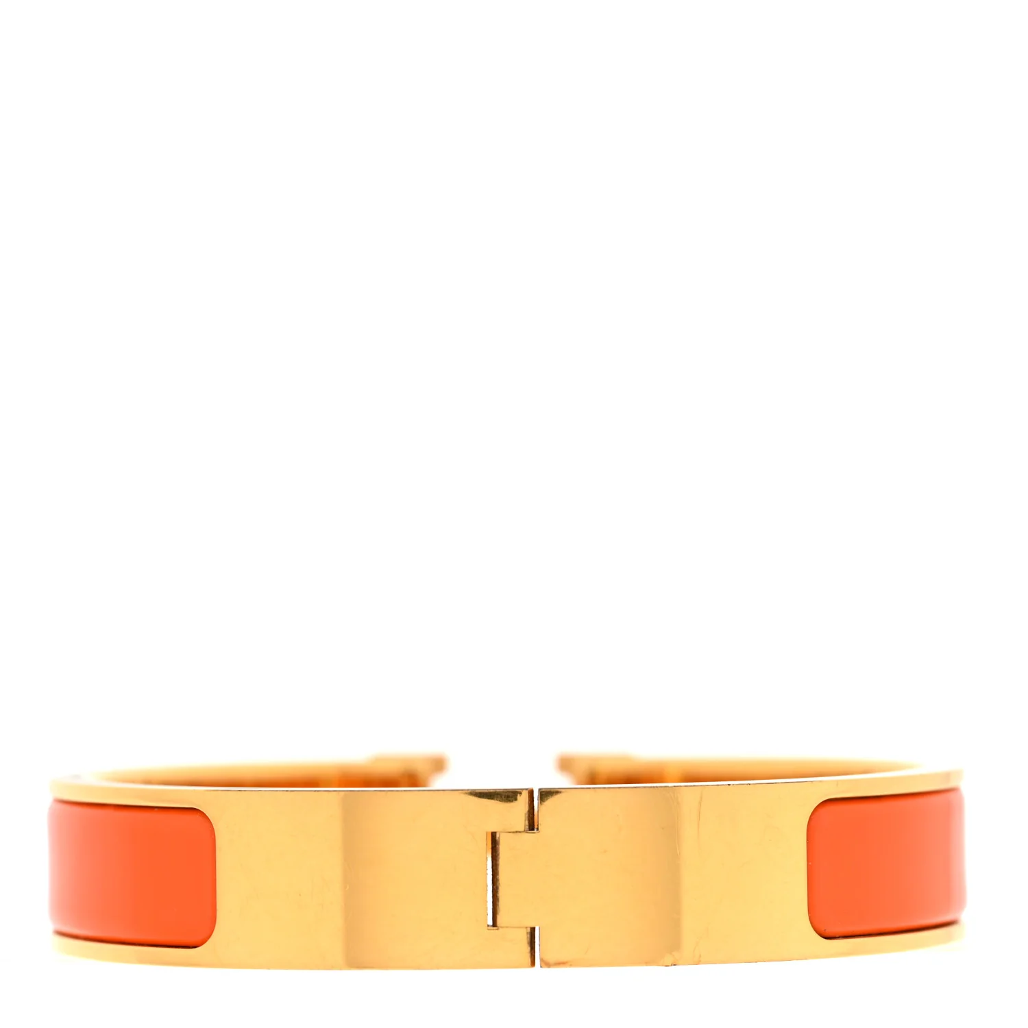 Enamel Narrow Clic Clac H Bracelet PM Orange - Image 3