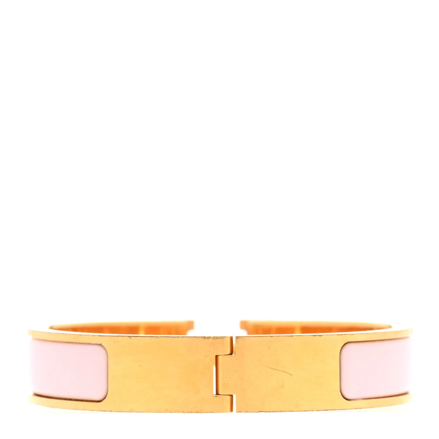 Enamel Narrow Clic Clac H Bracelet PM Rose Candeur - Image 3