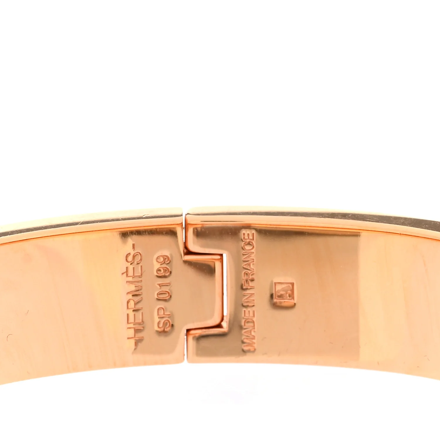 Enamel Narrow Clic Clac H Bracelet PM White - Image 3