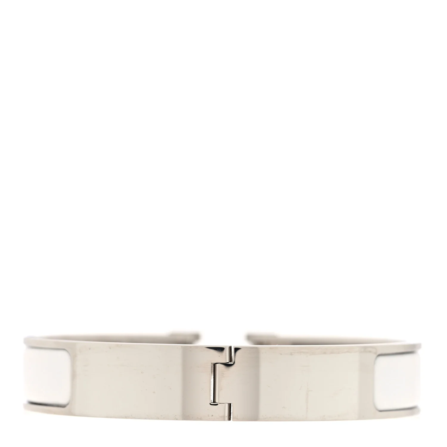 Enamel Narrow Clic Clac H Bracelet White - Image 3