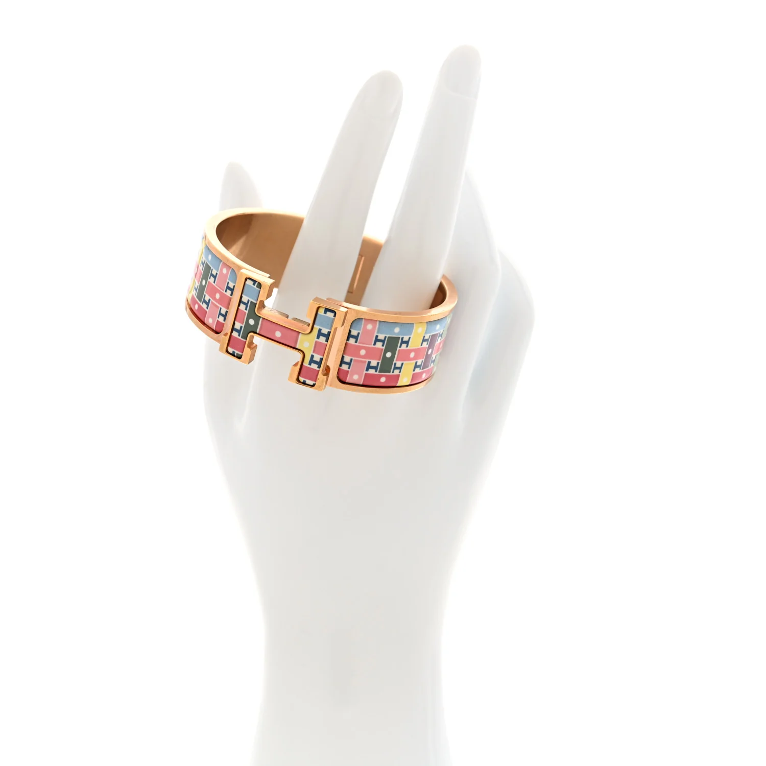 Enamel Print Son Du H Wide Clic Clac H Bracelet PM Album De Soie - Image 2