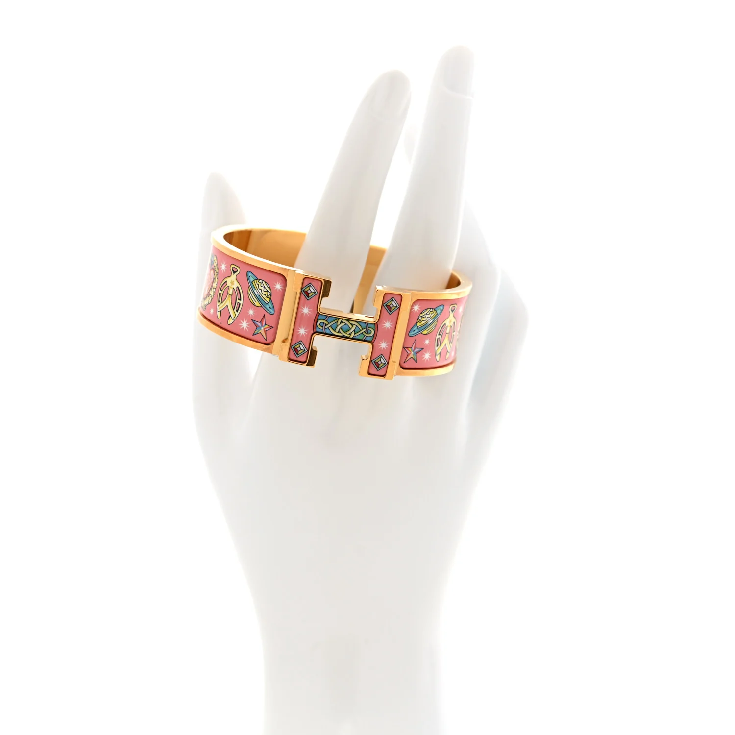 Enamel Printed Chorus Stellarum Wide Clic Clac H Bracelet PM Tropique - Image 2