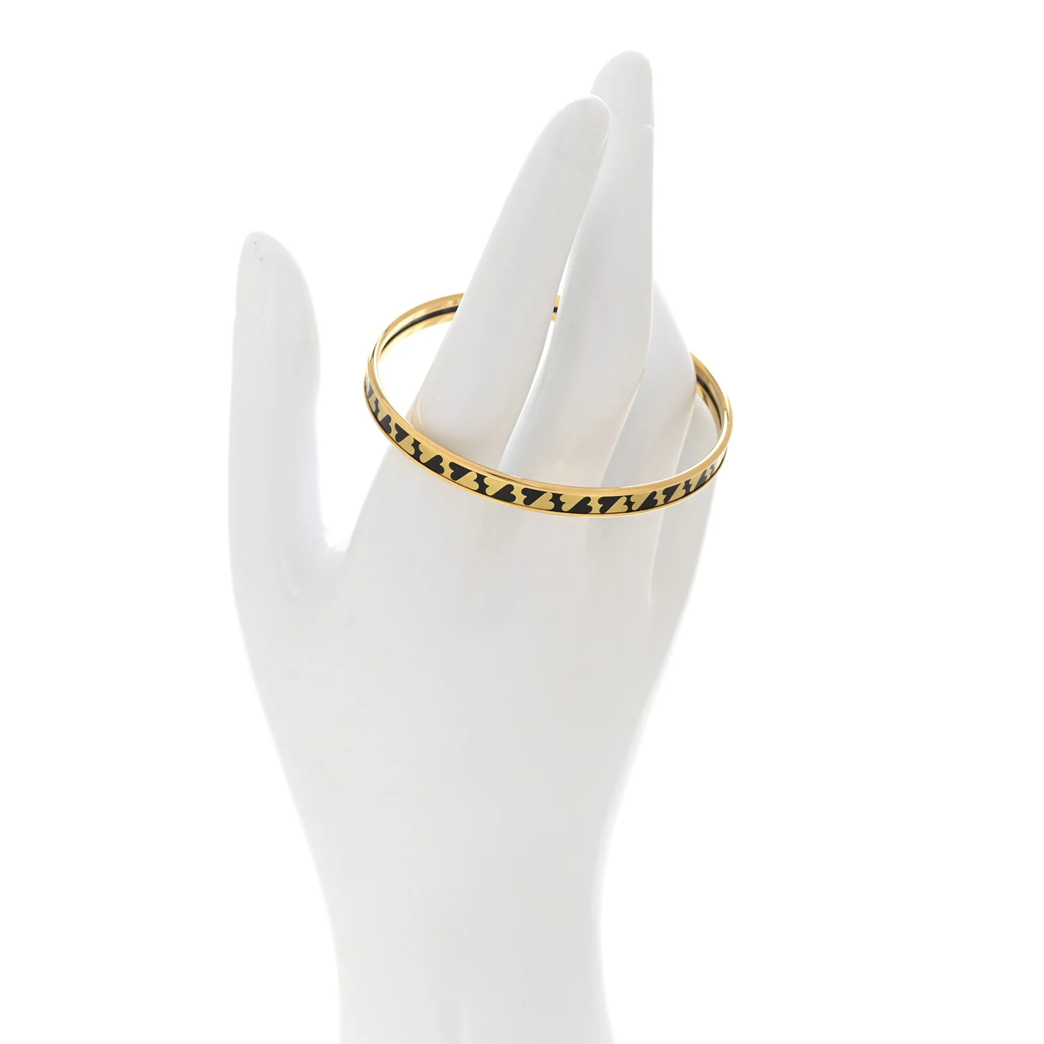 Enamel Printed Extra Narrow Cartes A Jouer Bracelet 62 Or Black - Image 2