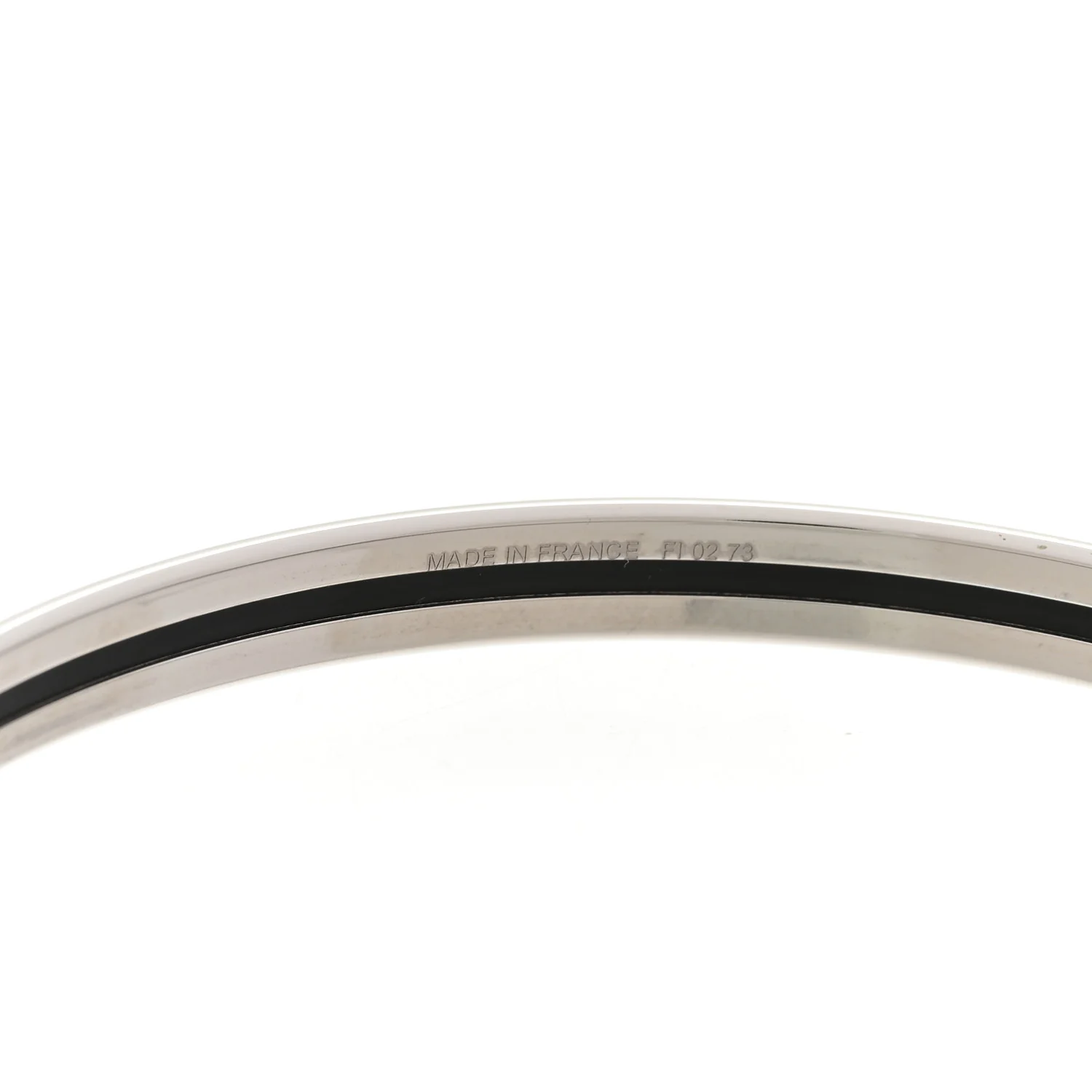 Enamel Printed Extra Narrow Uni Bracelet 70 Black - Image 5