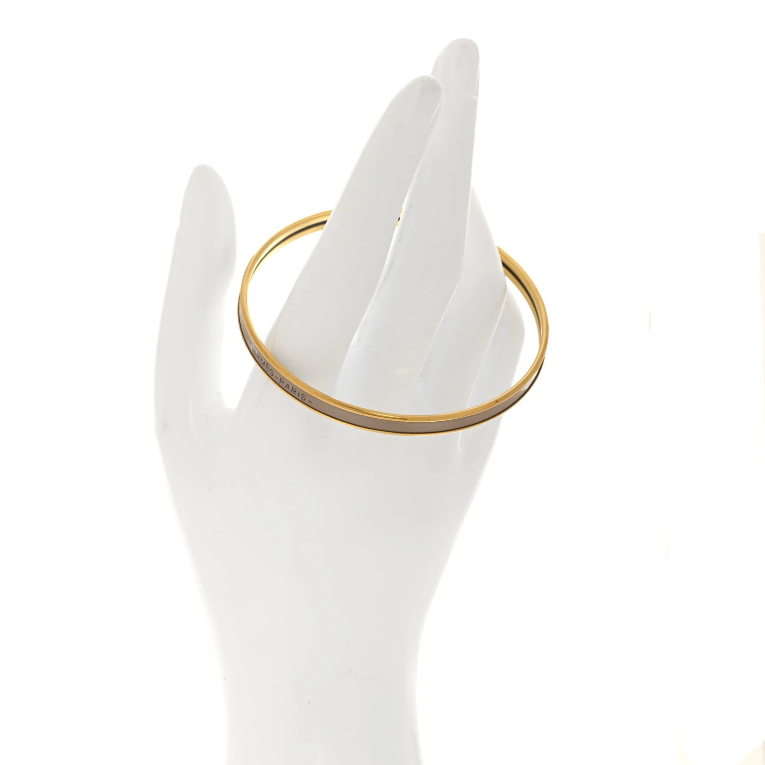 Enamel Printed Extra Narrow Uni Bracelet 70 Marron Glace - Image 2