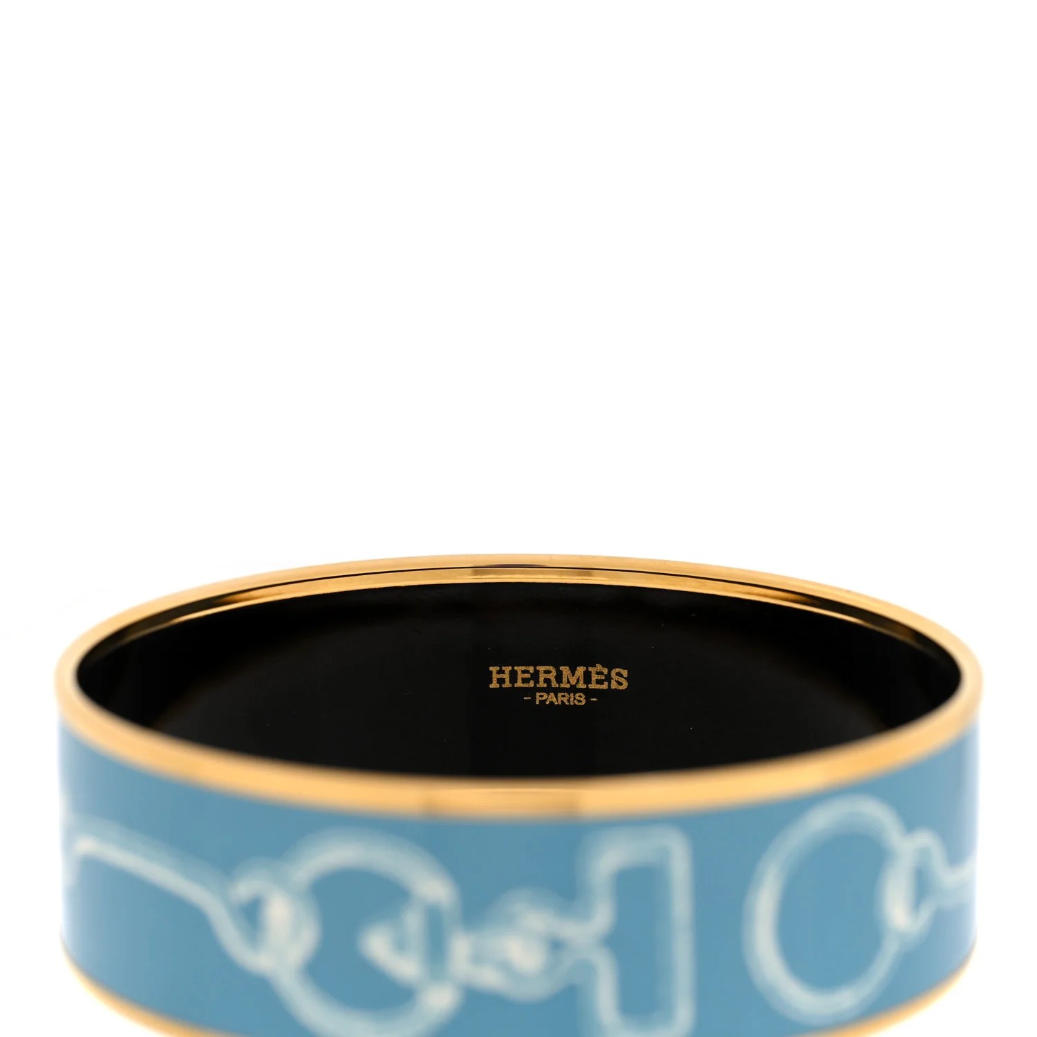 Enamel Printed Inventaire Poetique Pour Un Conte Sellier Wide Bracelet 70 Crepuscule Bleu - Image 4