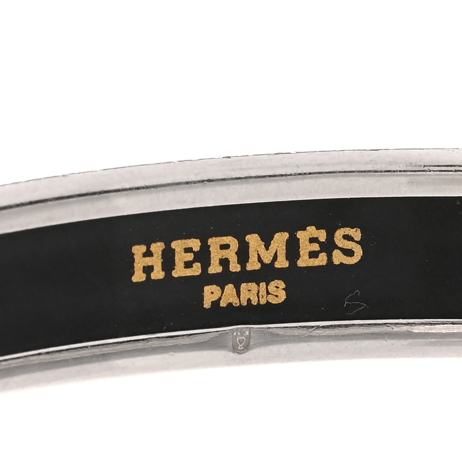 Enamel Printed Narrow Caleche Bracelet Black - Image 4