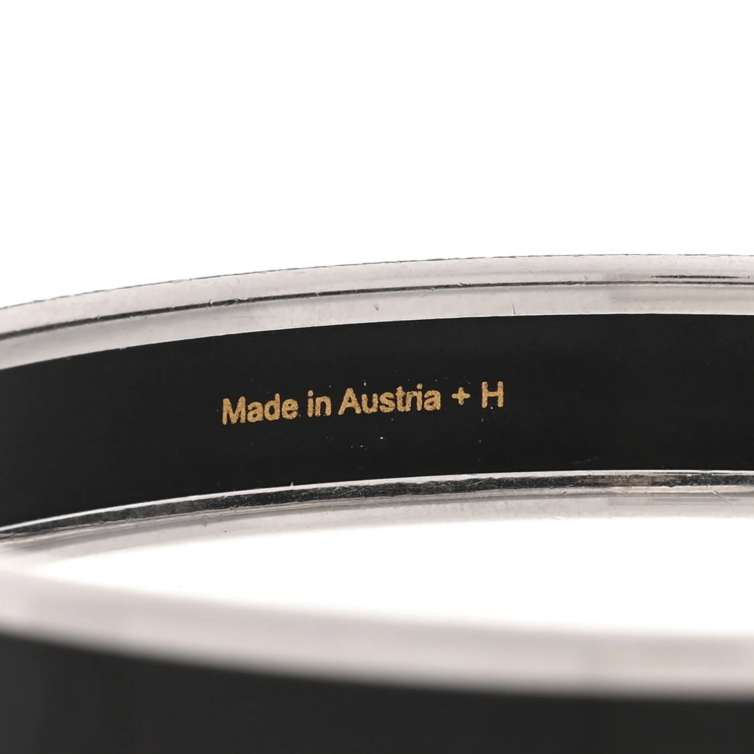 Enamel Printed Narrow Caleche Bracelet Black - Image 5