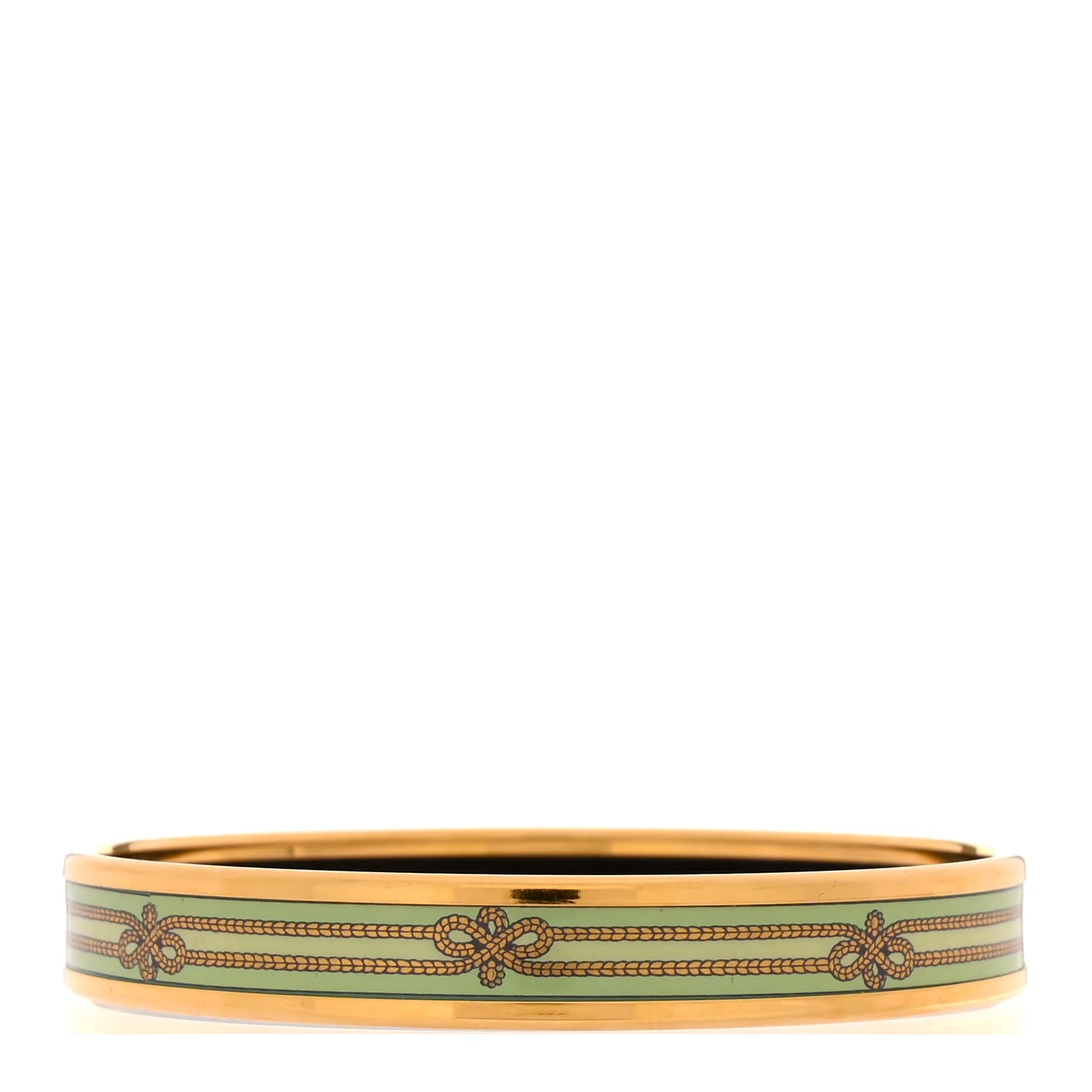 Enamel Printed Rope Narrow Bracelet 65 Green - Image 3