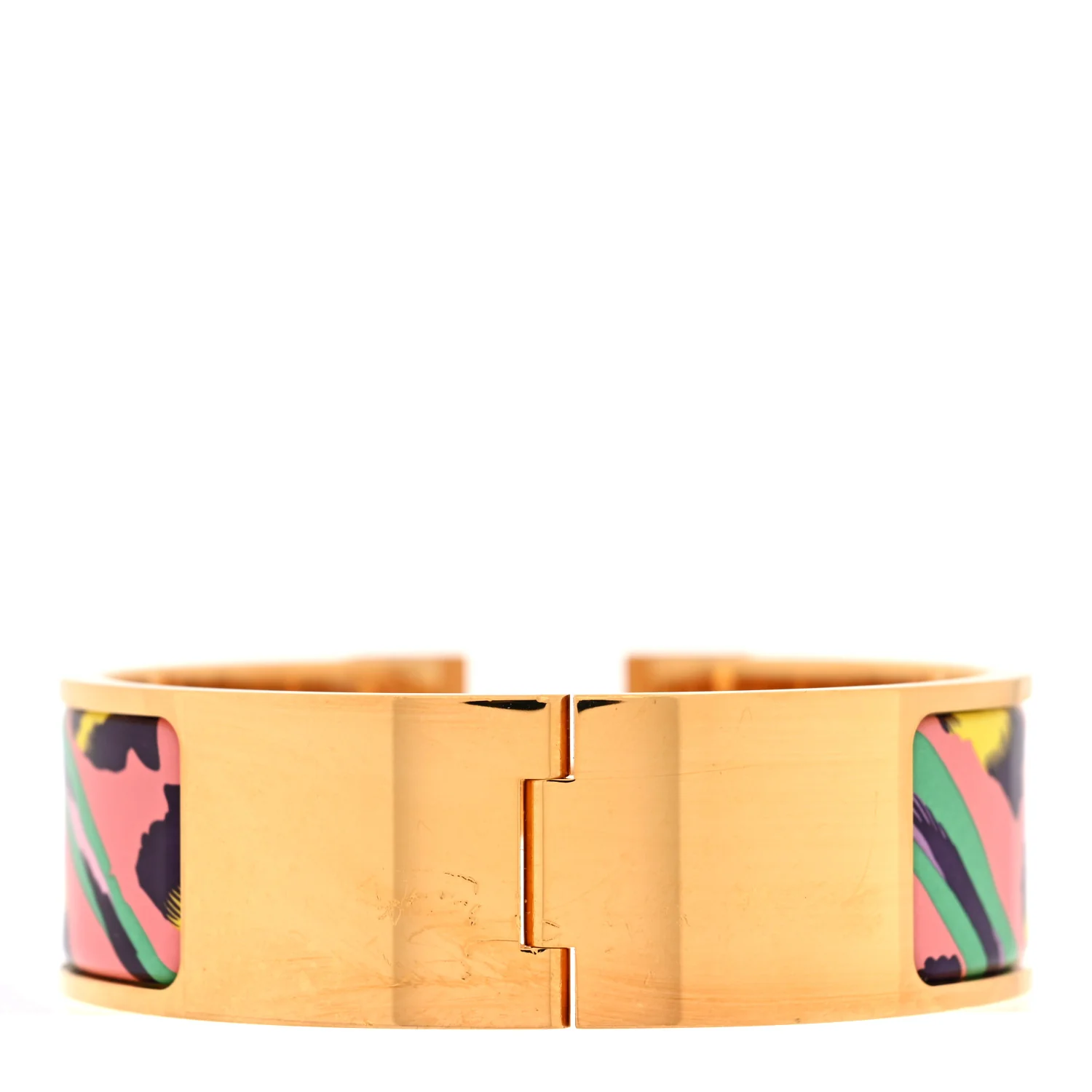 Enamel Printed Wide Le Chat Carre Click Clac H Bracelet PM Tropique - Image 3