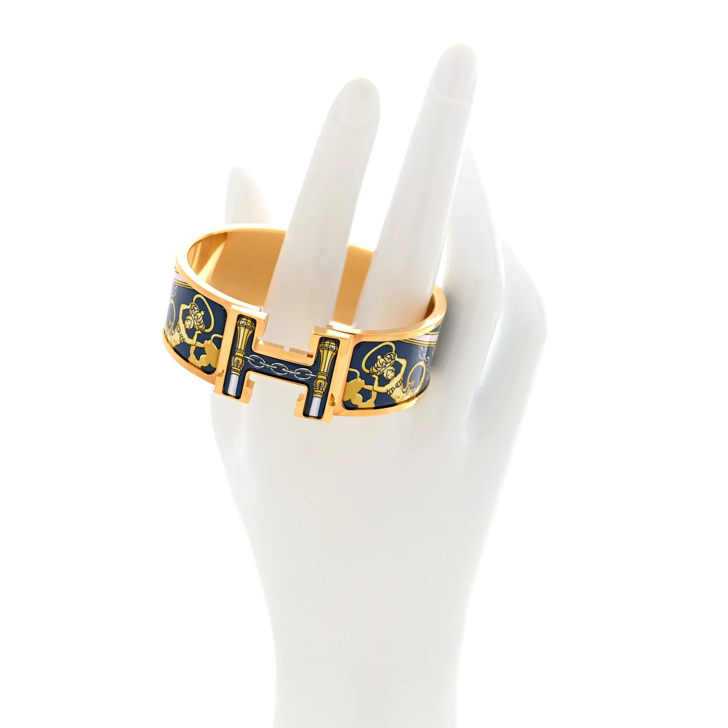 Enamel Printed Wide Musee Clic Clac H Bracelet PM Ecume - Image 2