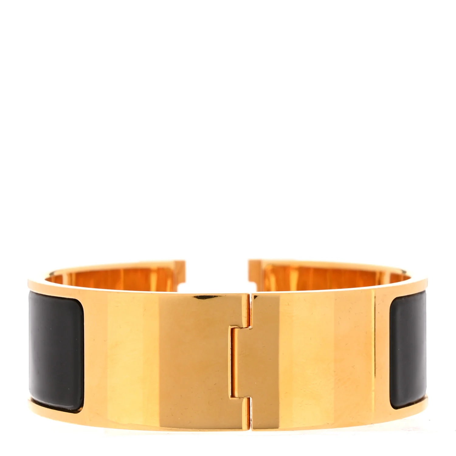Enamel Wide Clic Clac H Bracelet PM Black - Image 3