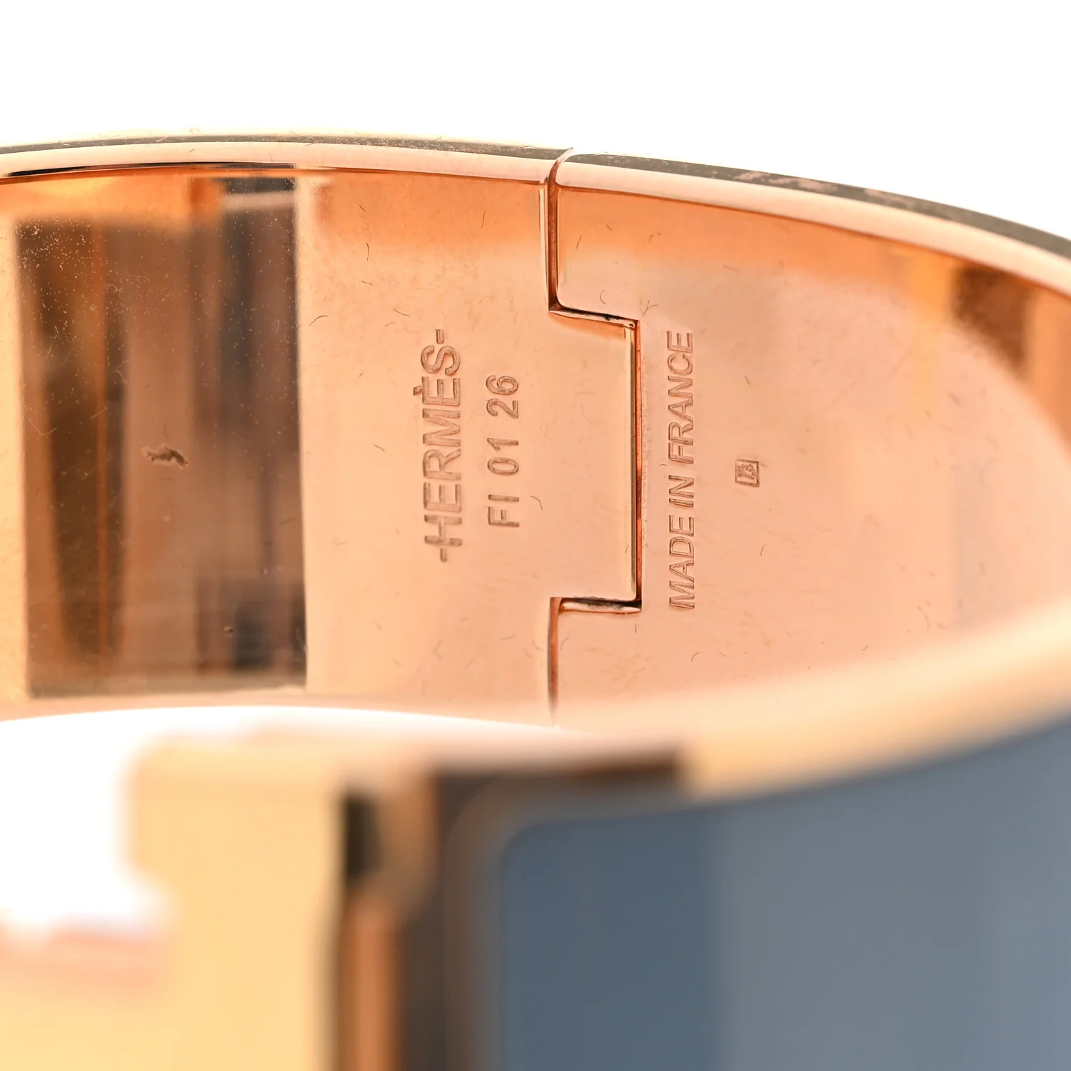 Enamel Wide Clic Clac H Bracelet PM Gris Orage - Image 3