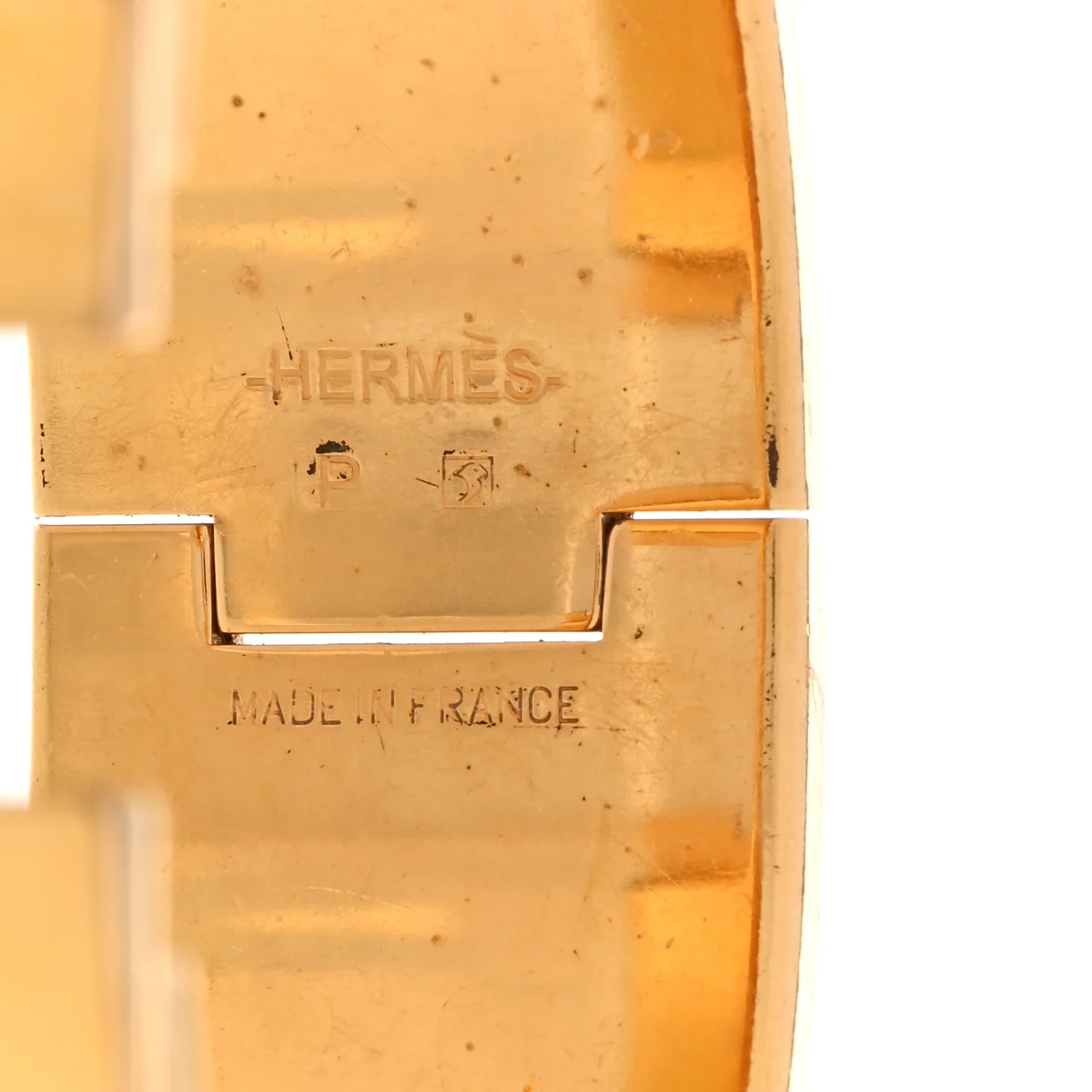 Enamel Wide Clic Clac H Bracelet PM White - Image 4