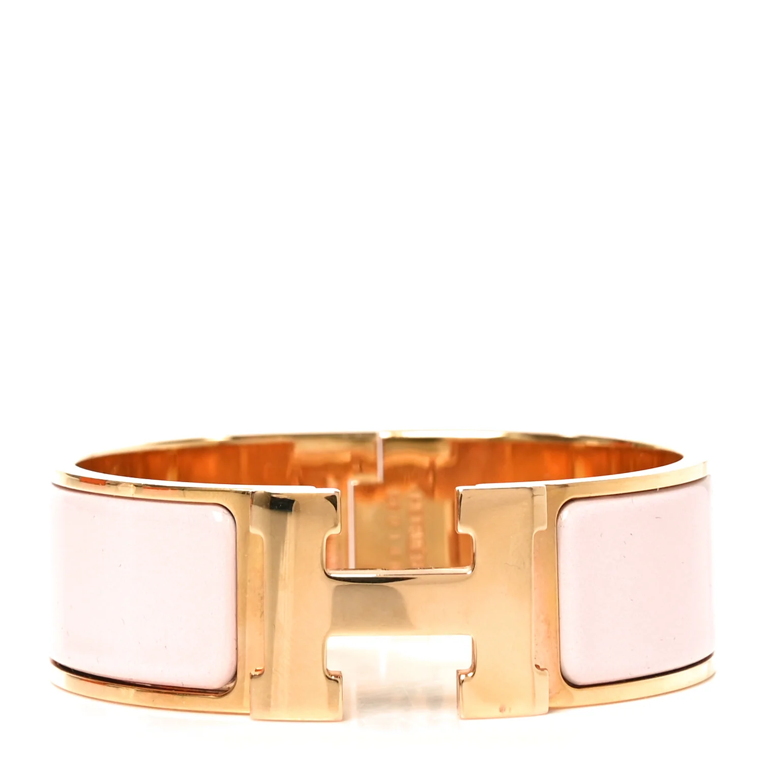 Enamel Wide Clic Clac H PM Bracelet Rose Candeur
