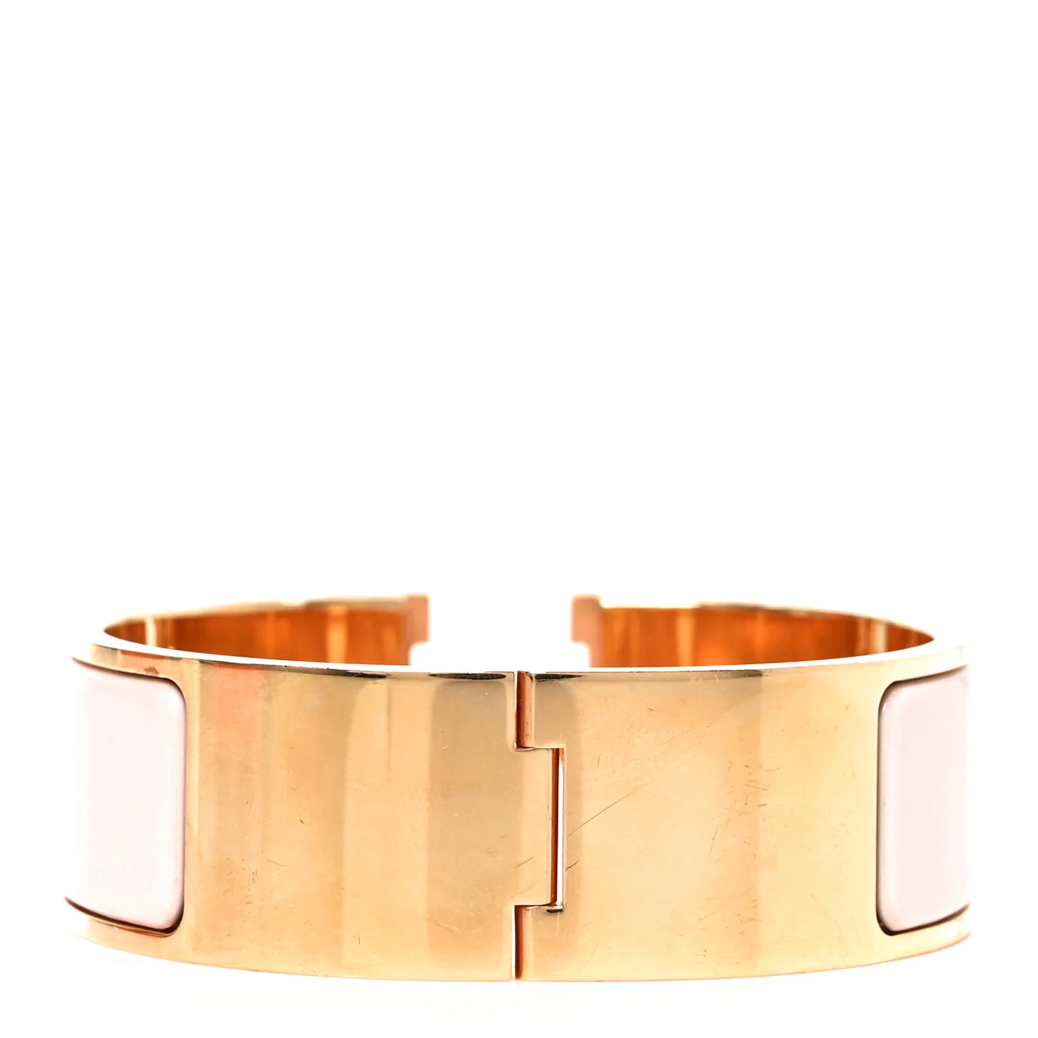 Enamel Wide Clic Clac H PM Bracelet Rose Candeur - Image 6