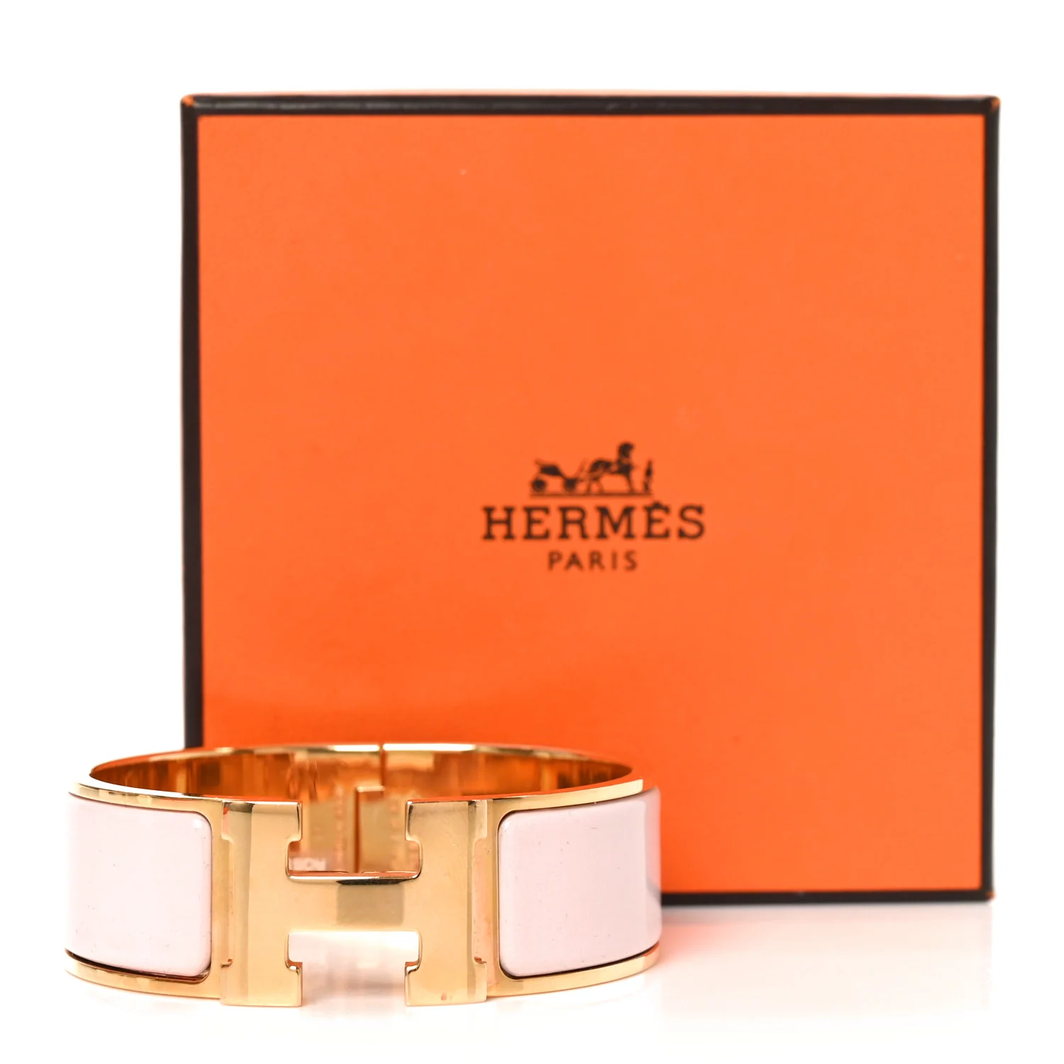 Enamel Wide Clic Clac H PM Bracelet Rose Candeur - Image 9