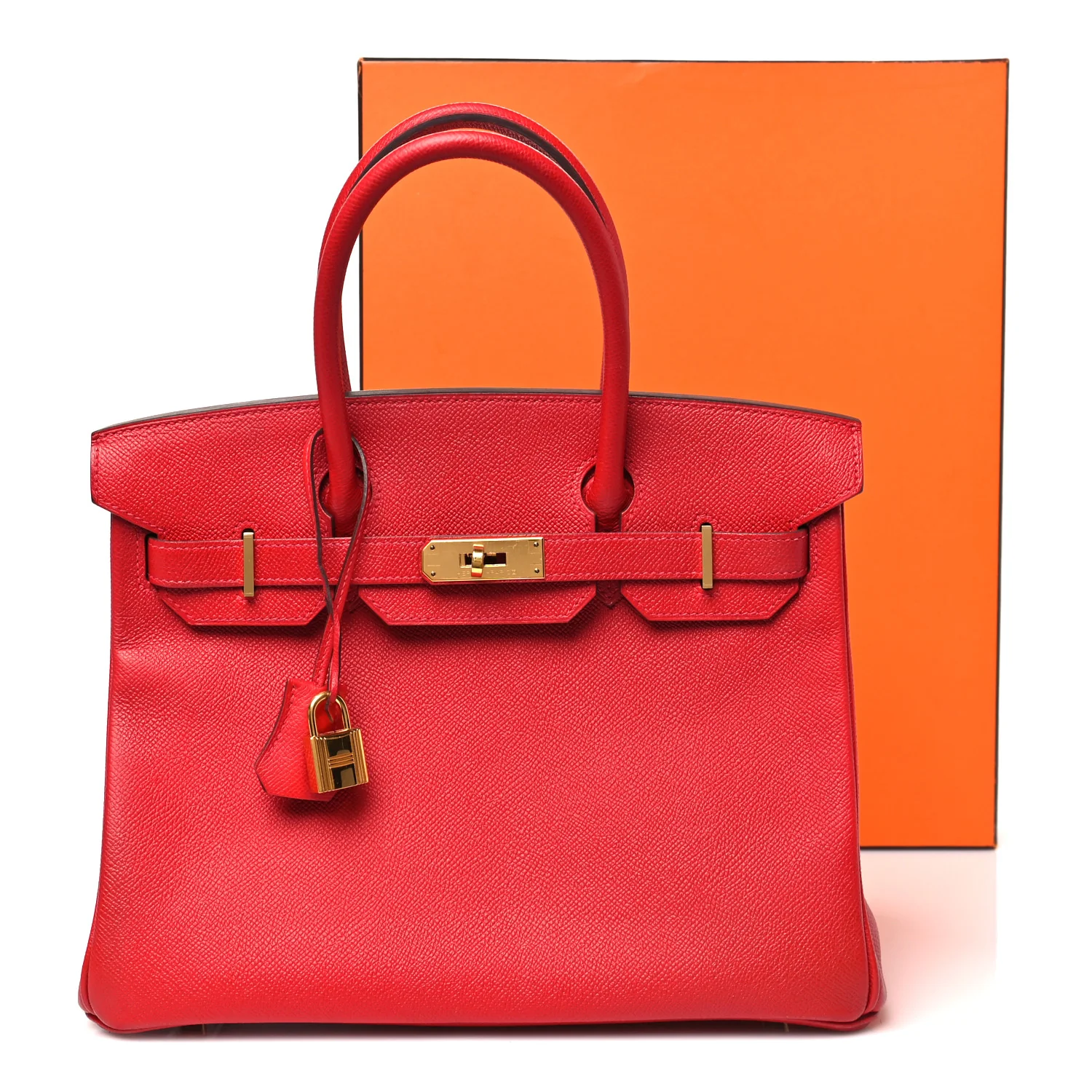 Epsom BIRKIN 30 Rouge Casaque - Image 12