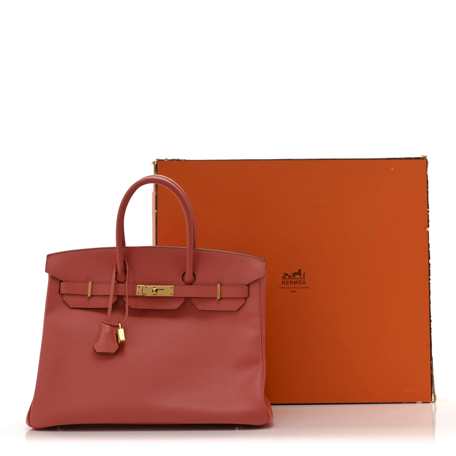 Epsom Birkin 35 Flamingo - Image 11
