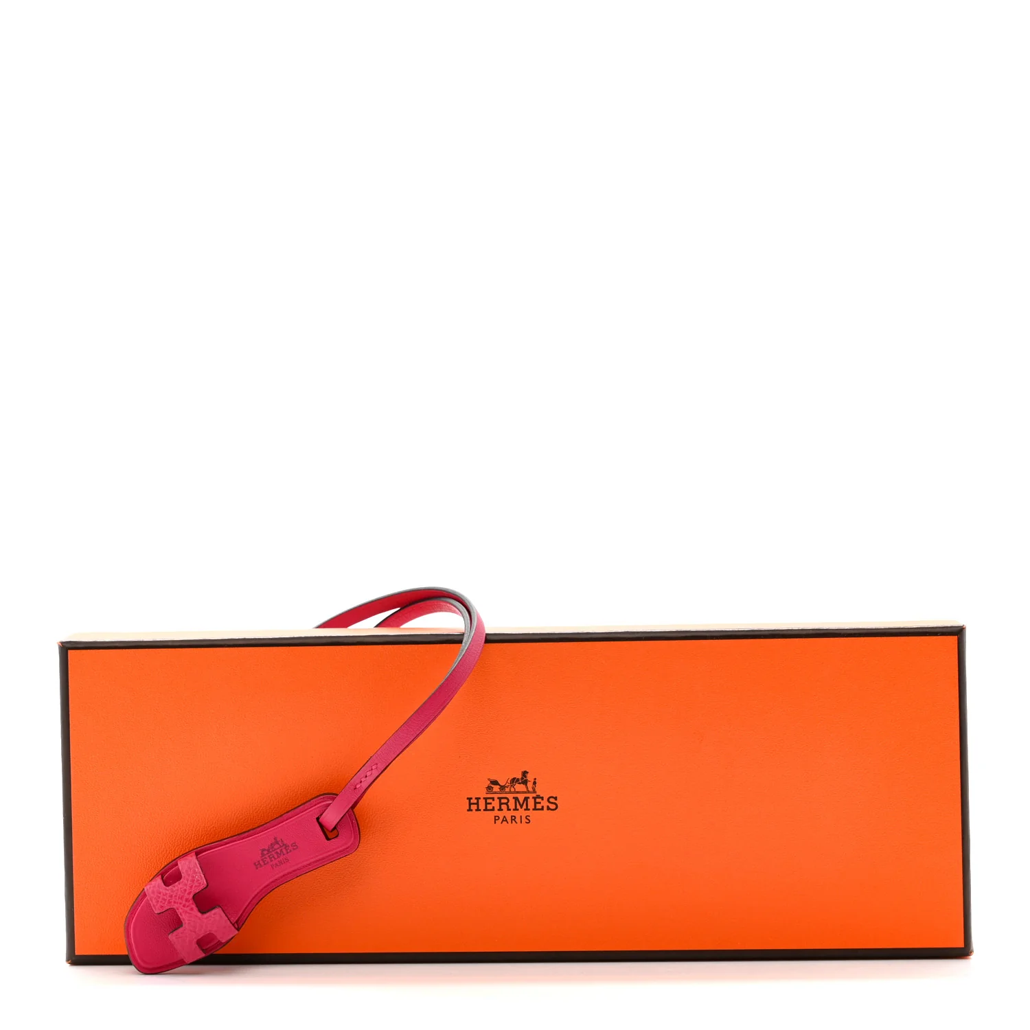 Epsom Butler Calfskin Hunter Oran Nano Bag Charm Rose Mexico - Image 5