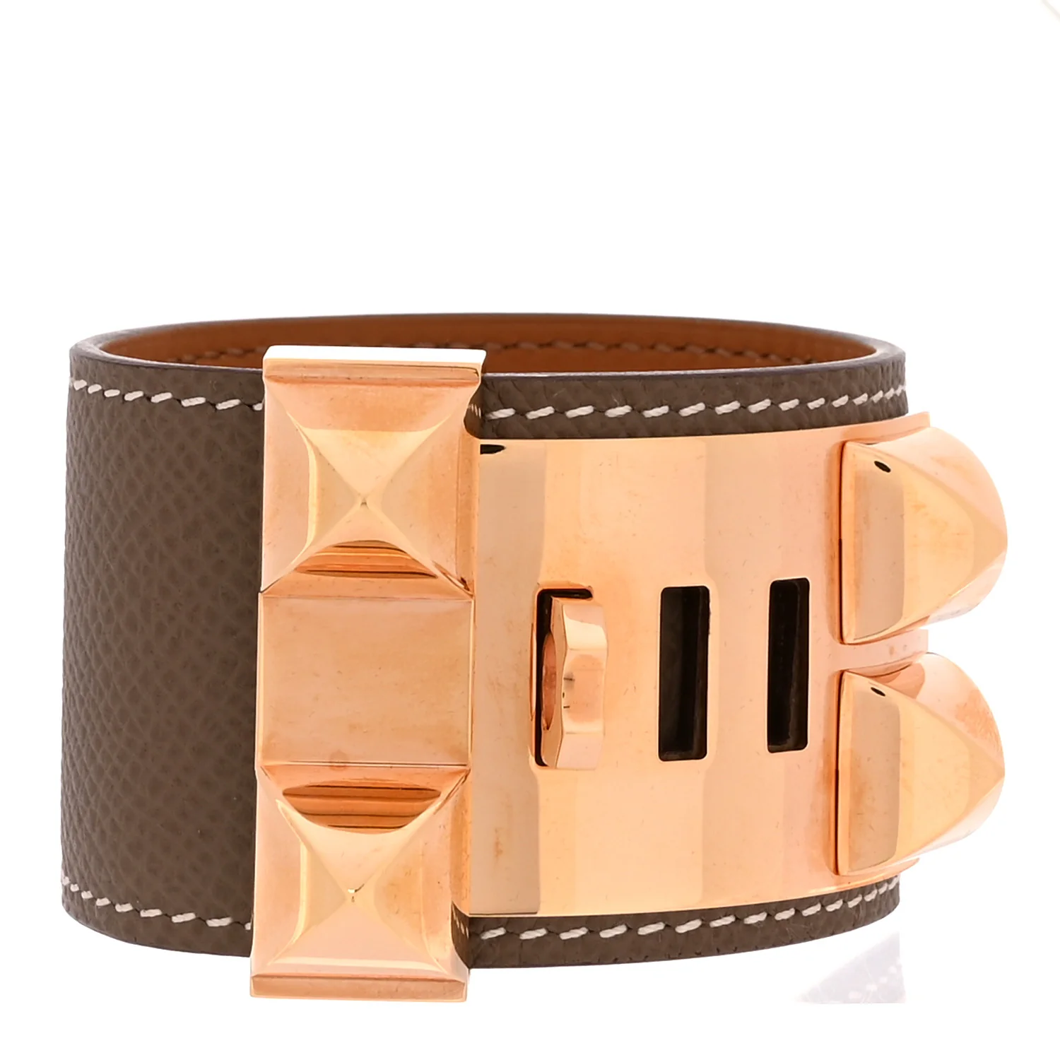 Epsom Collier de Chien CDC Bracelet T2 Etoupe - Image 3