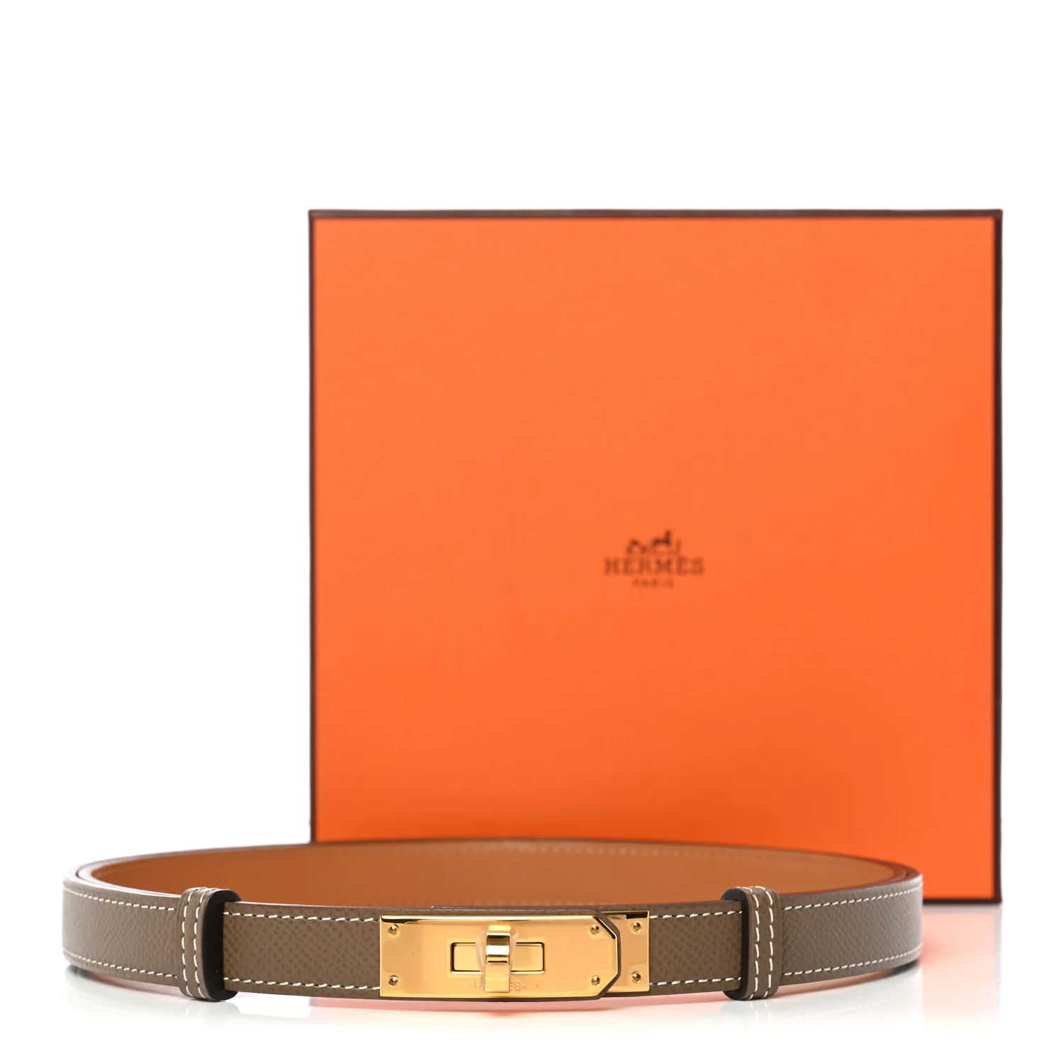 Epsom Kelly Belt Etoupe - Image 4