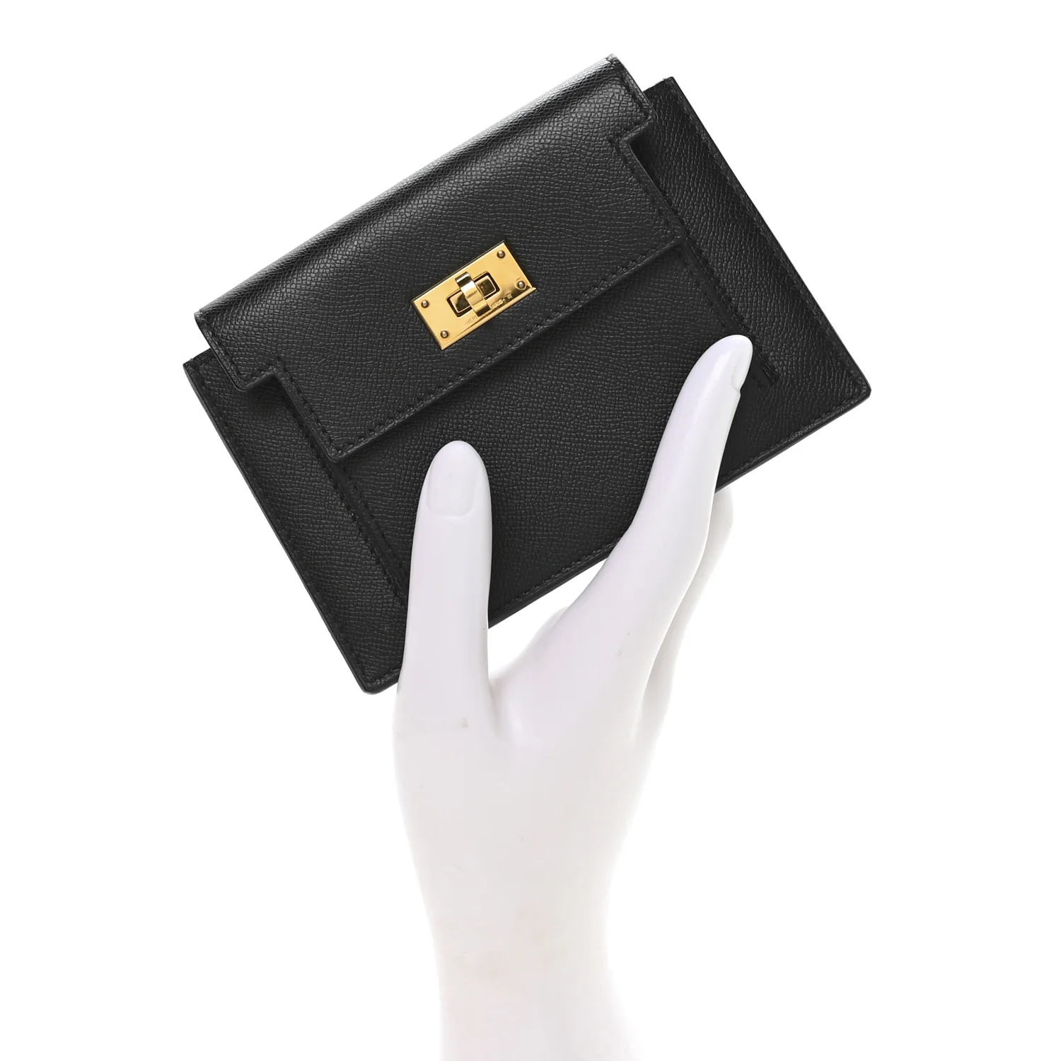 Epsom Kelly Pocket Compact Wallet Black - Image 2
