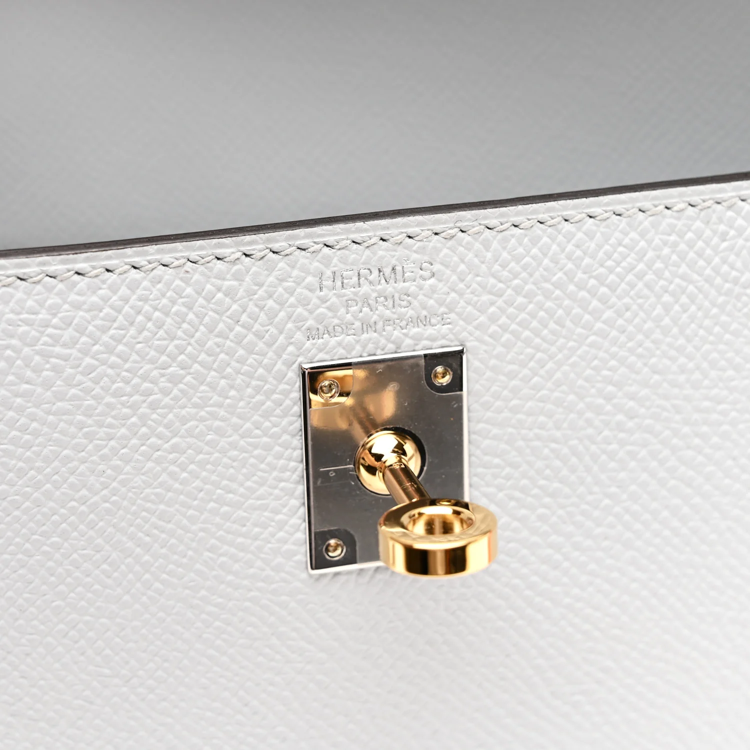 Epsom Kelly Sellier 25 Gris Platine - Image 6