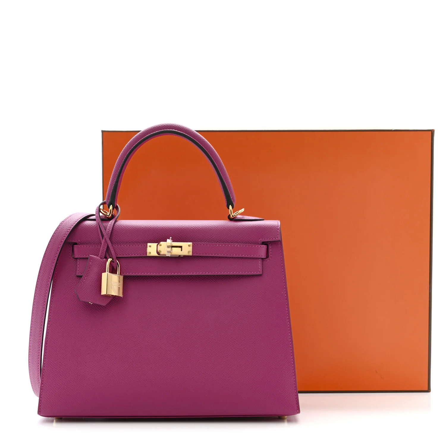 Epsom Kelly Sellier 25 Rose Pourpre - Image 11