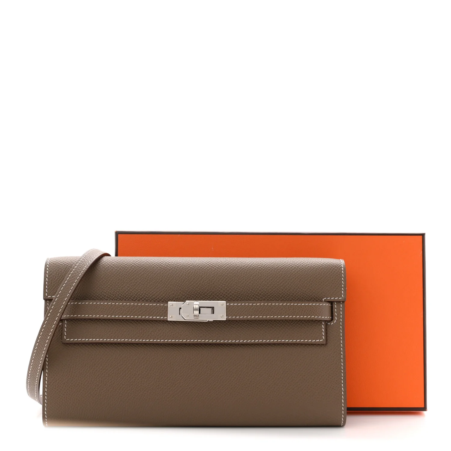 Epsom Kelly Wallet To Go Etoupe - Image 11