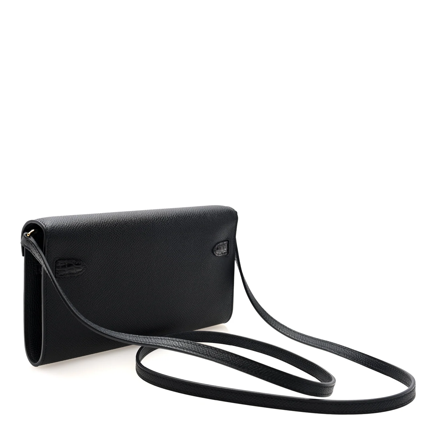 Epsom Matte Alligator Touch Kelly Wallet To Go Black - Image 3