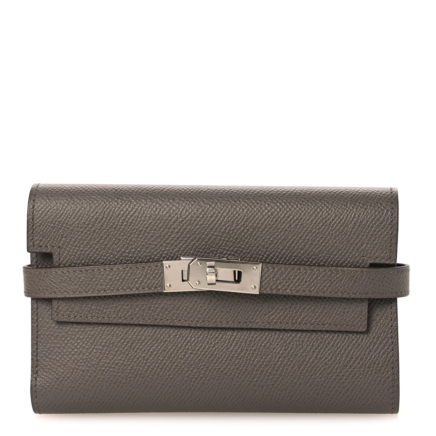 Epsom Medium Kelly Wallet Gris Asphalte