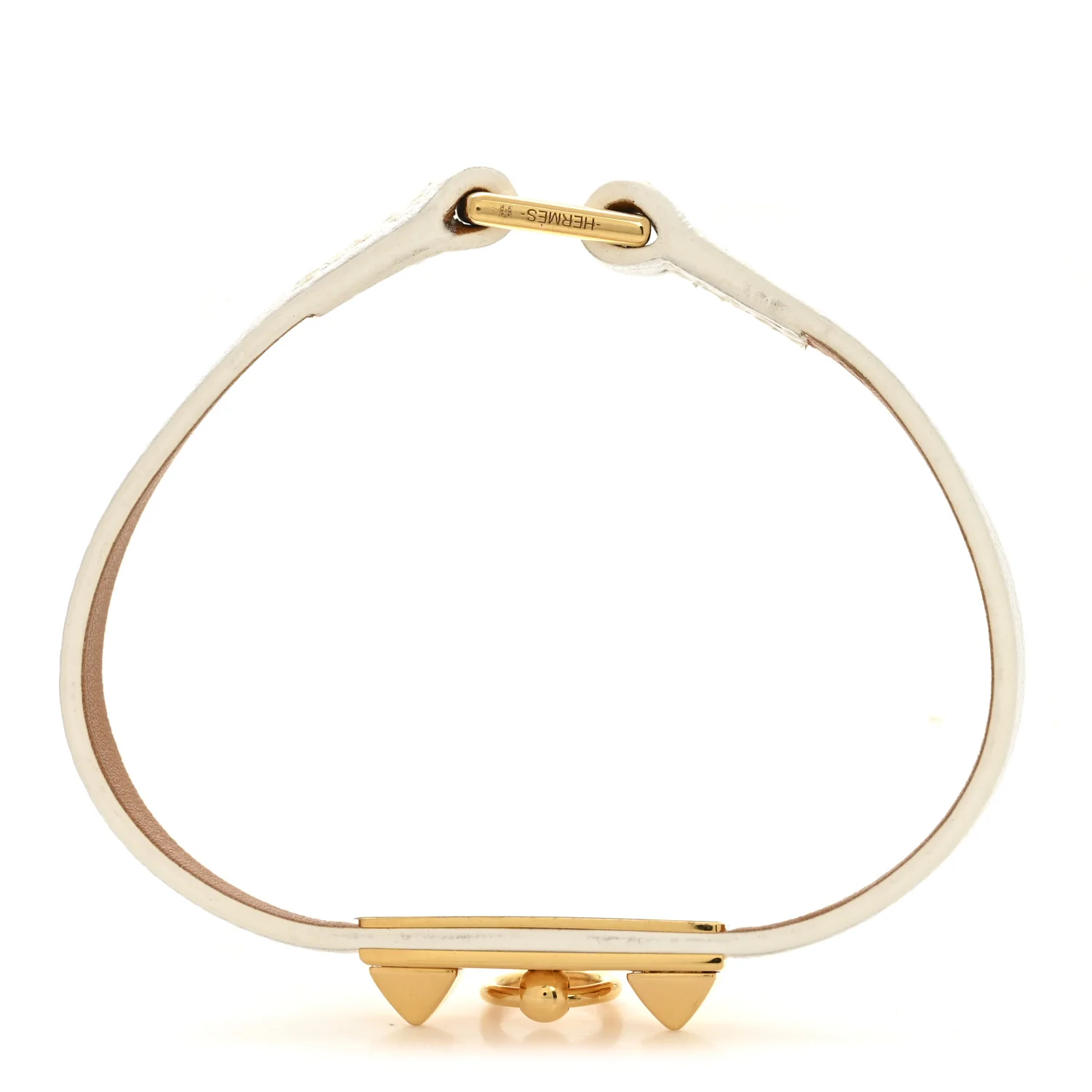 Epsom Micro Rivale Bracelet M White - Image 6