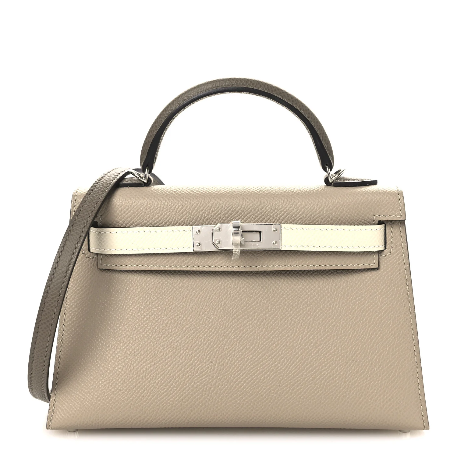 Epsom Tri-Color Mini Kelly Sellier 20 Trench Craie Etoupe