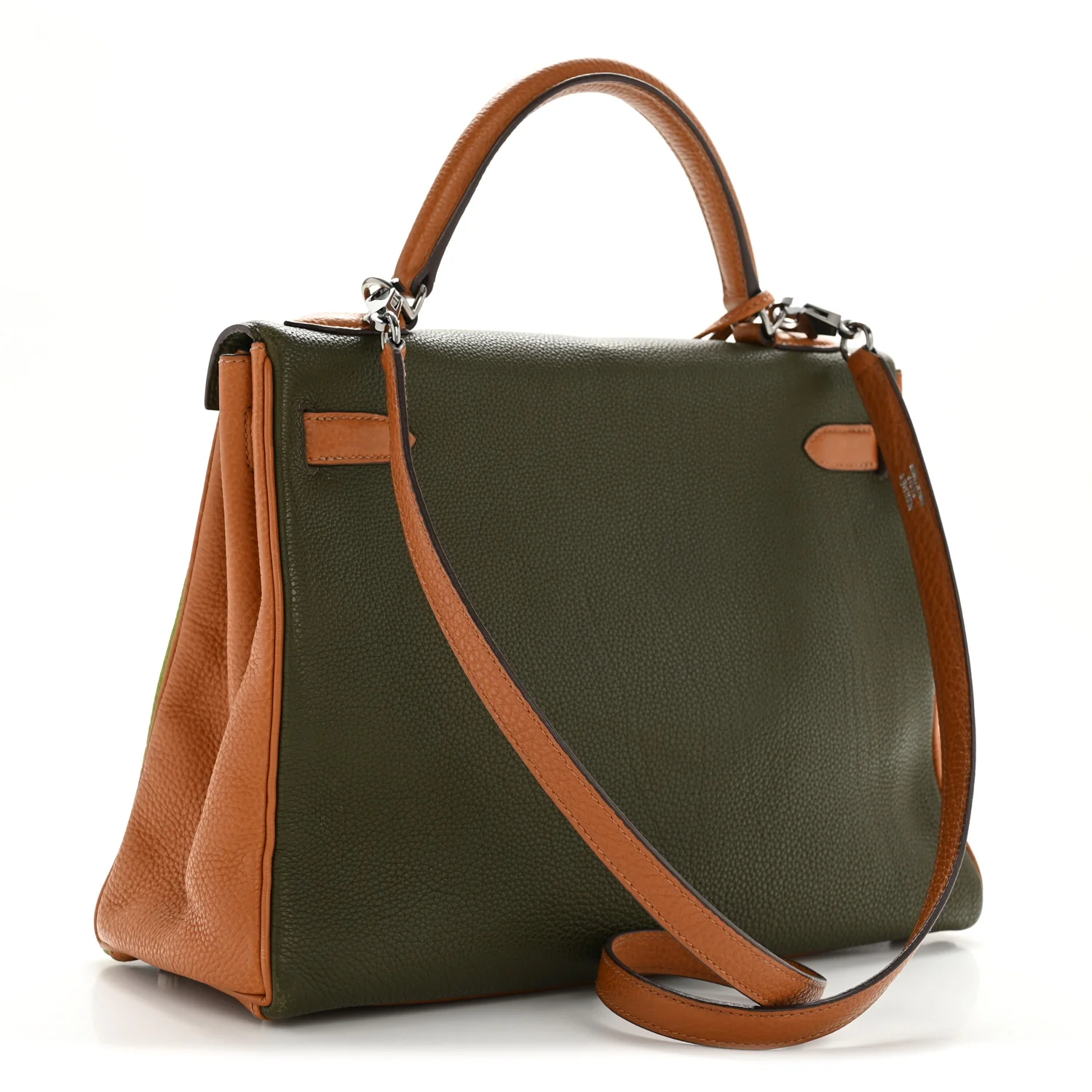 Fjord Togo Tri-Color Kelly Retourne 32 Vert Anis Gold Vert Olive - Image 3