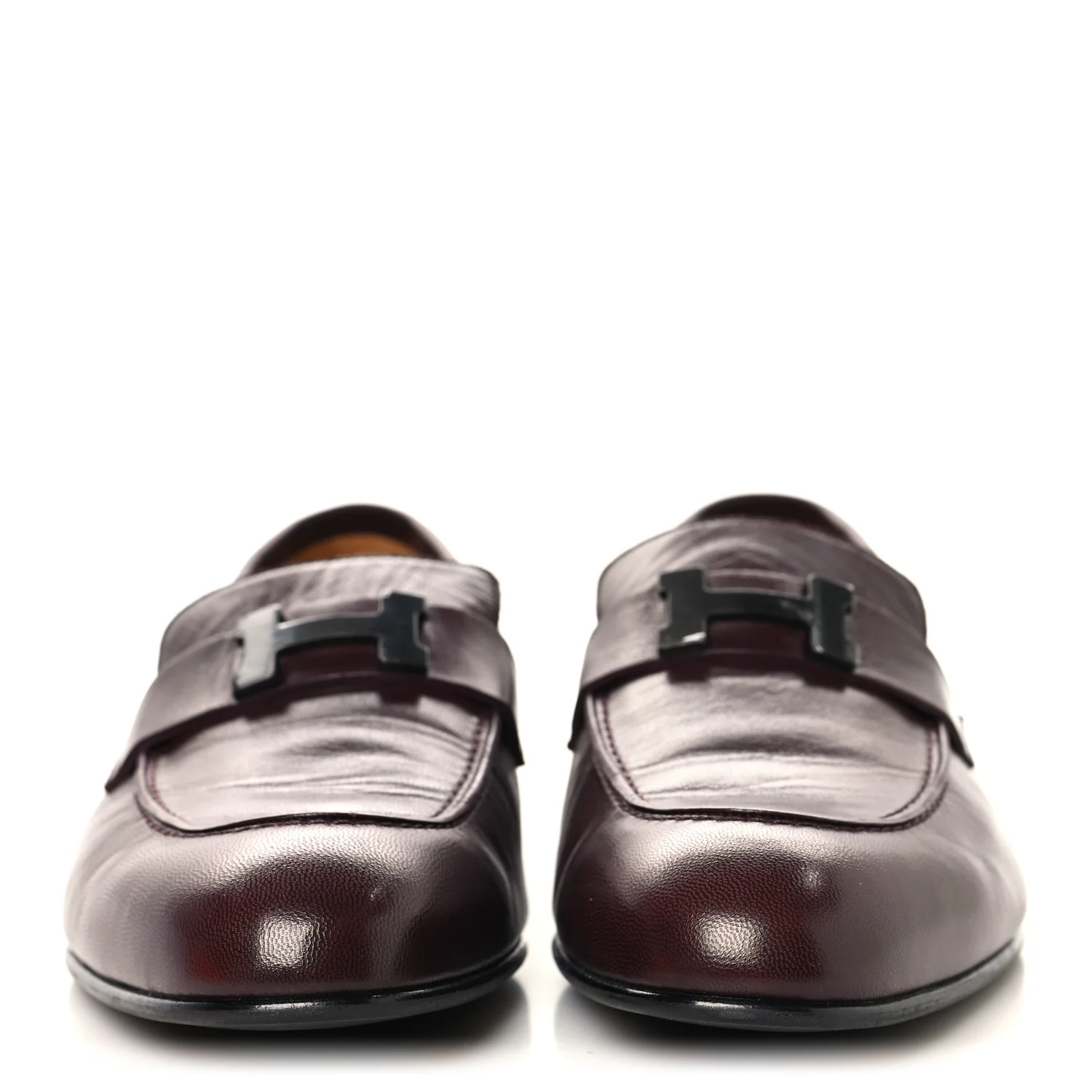 Goatskin Mens Paris Loafers 43 Marron Mahogany - Image 3