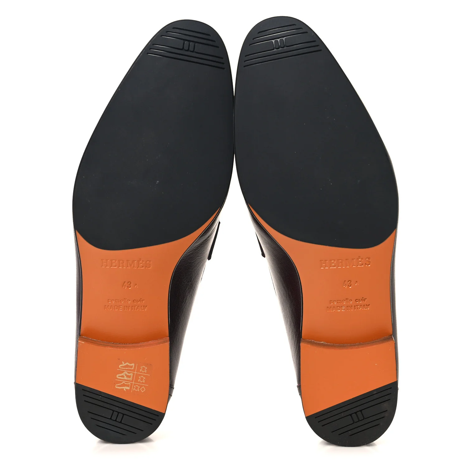 Goatskin Mens Paris Loafers 43 Marron Mahogany - Image 6