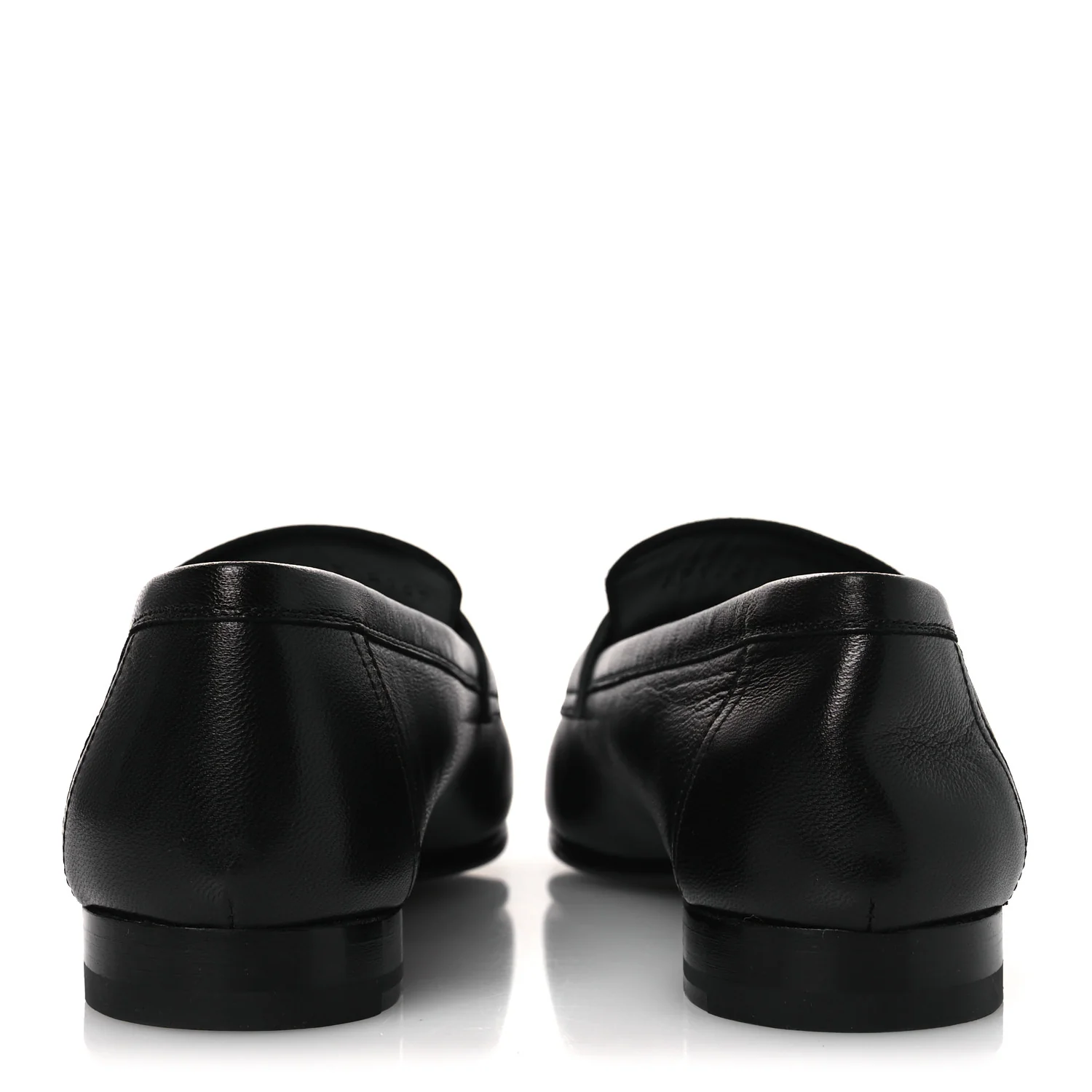 Goatskin Womens Paris Loafers 39.5 Black - Image 6