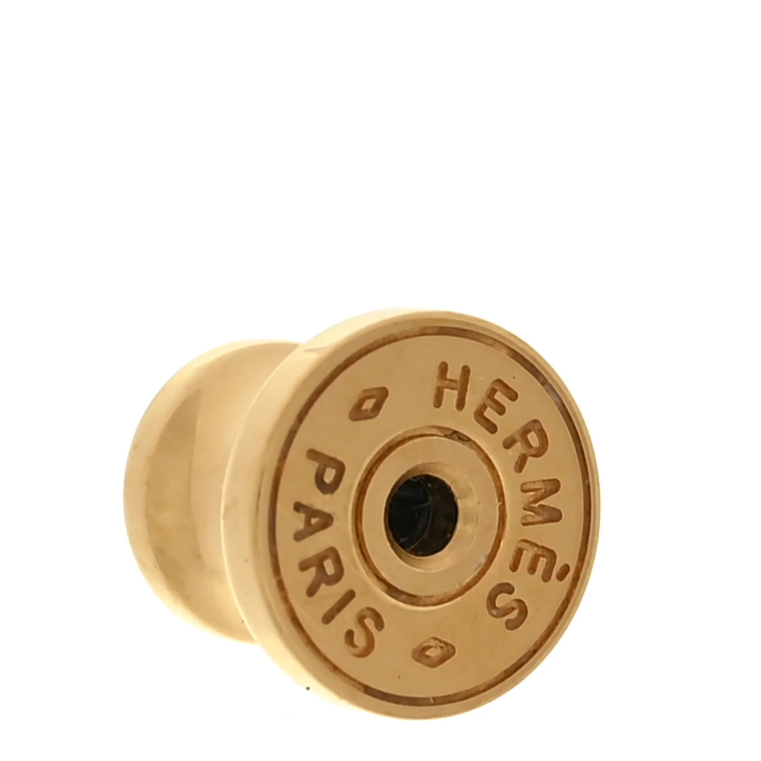 Gold Lacquered Mini Pop H Earrings Bleu Lin - Image 4