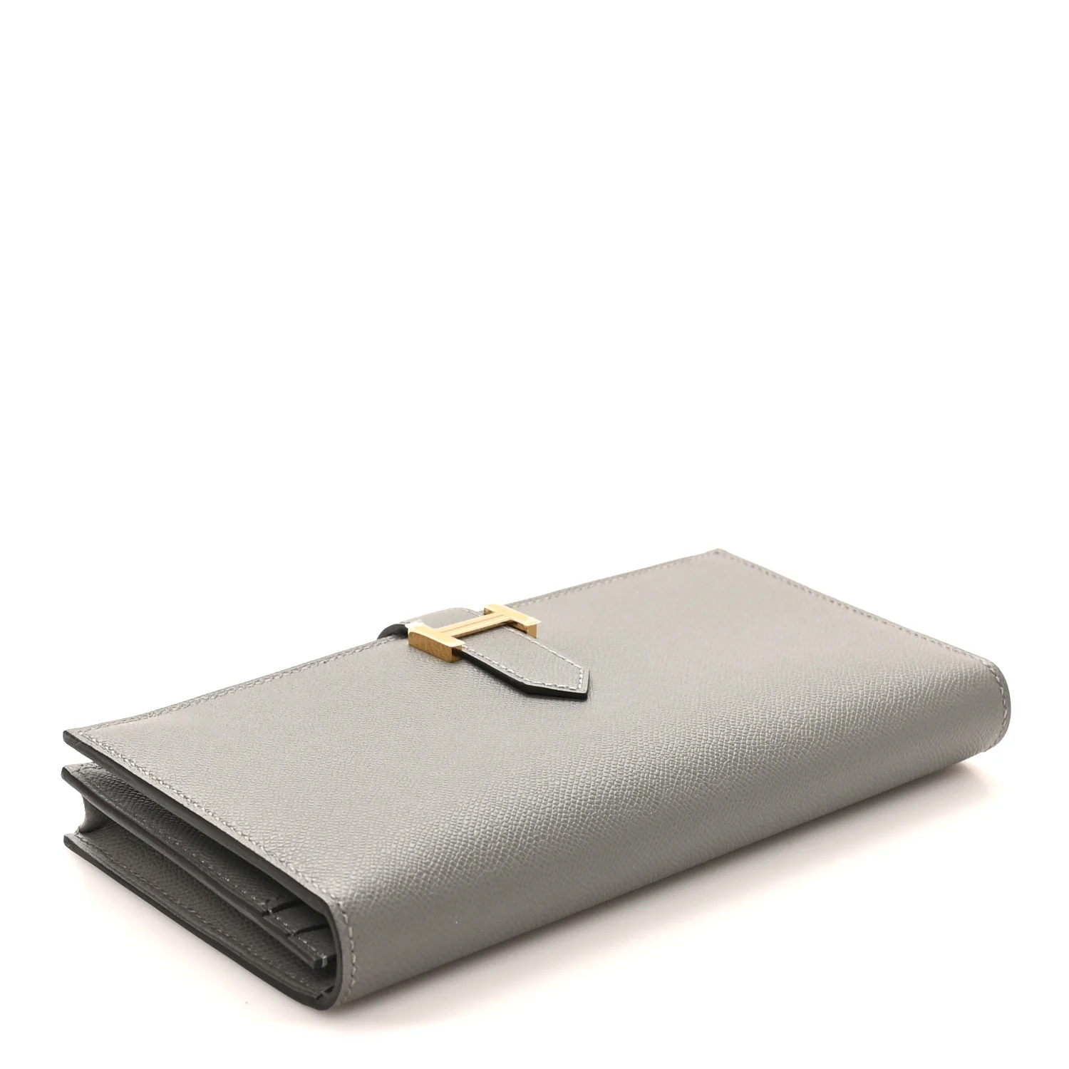 Grained Monsieur Bearn Gusset Wallet Gris Meyer - Image 4