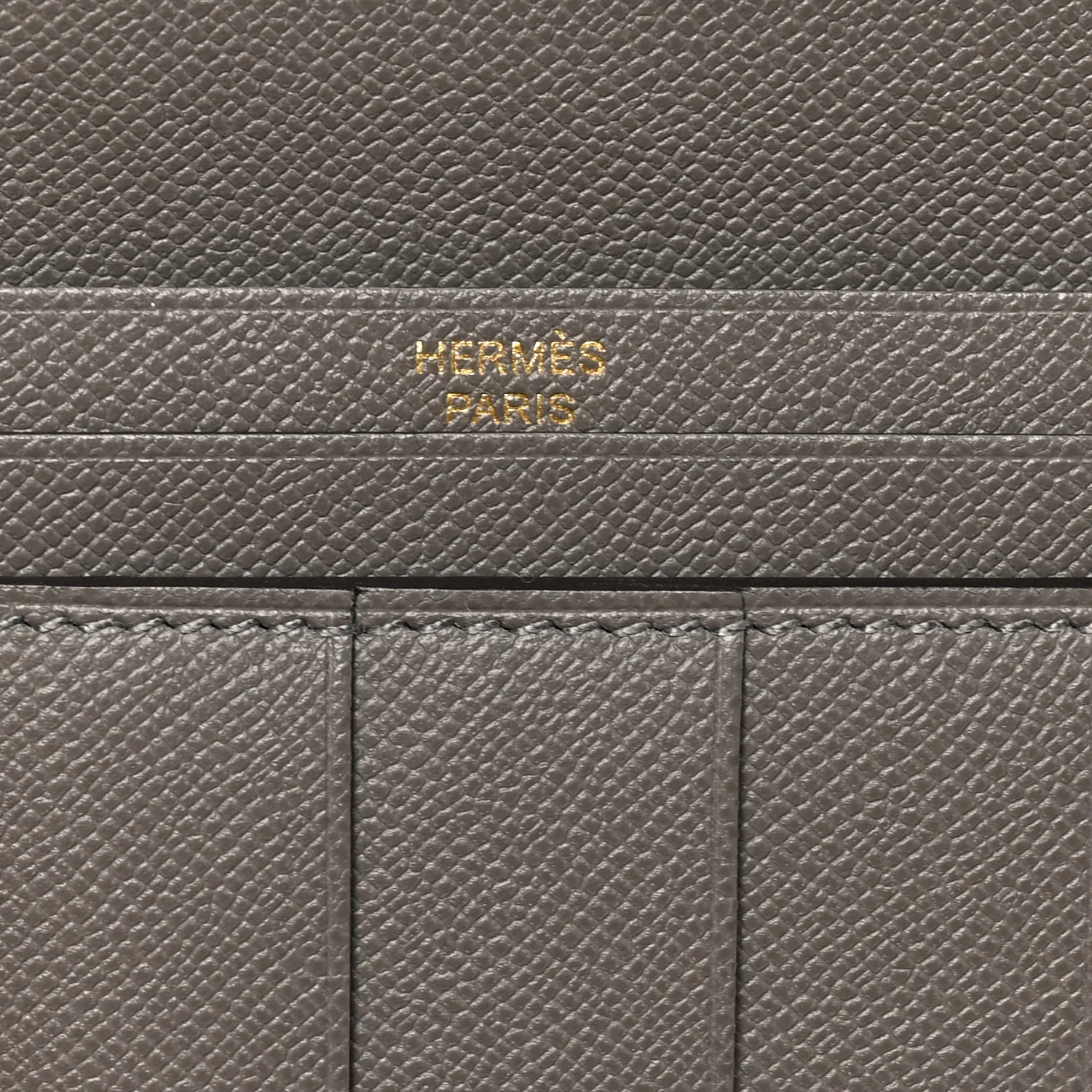 Grained Monsieur Bearn Gusset Wallet Gris Meyer - Image 5