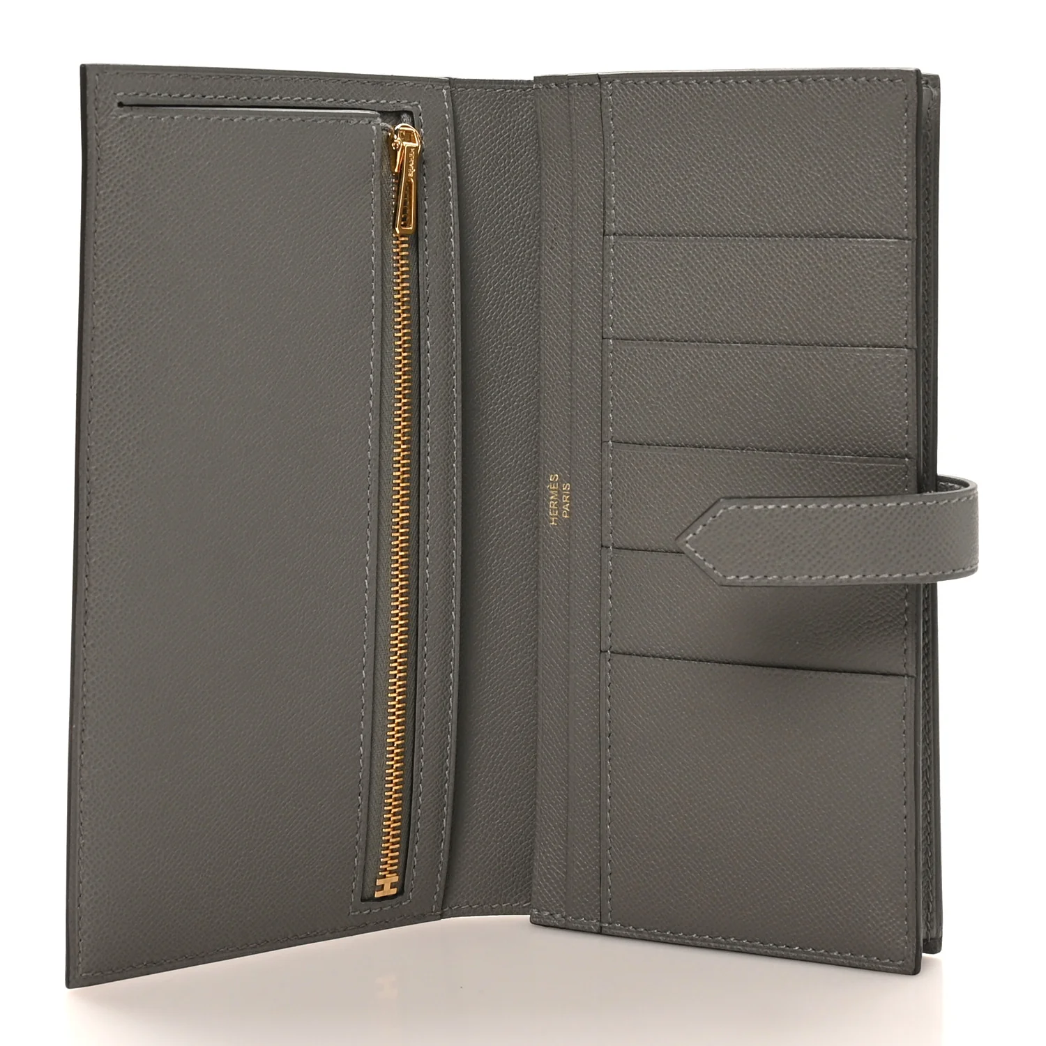 Grained Monsieur Bearn Gusset Wallet Gris Meyer - Image 6