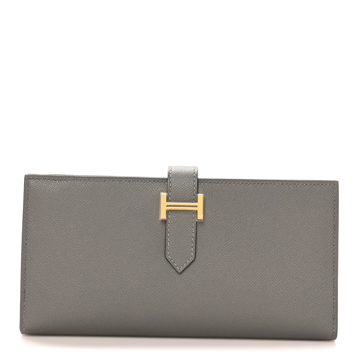 Grained Monsieur Bearn Gusset Wallet Gris Meyer - Image 8