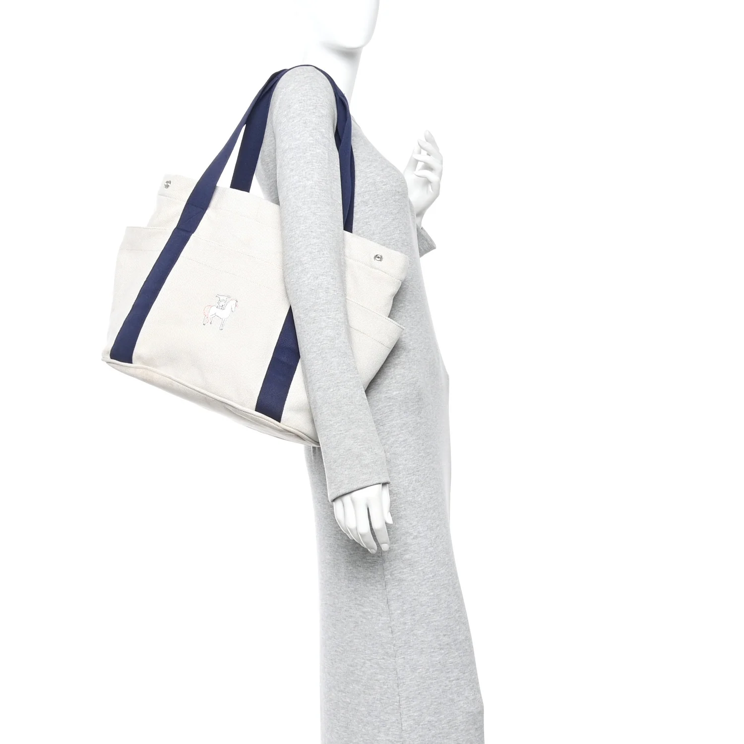 H Canvas Cabriole Nappy Bag Gris Perle - Image 2