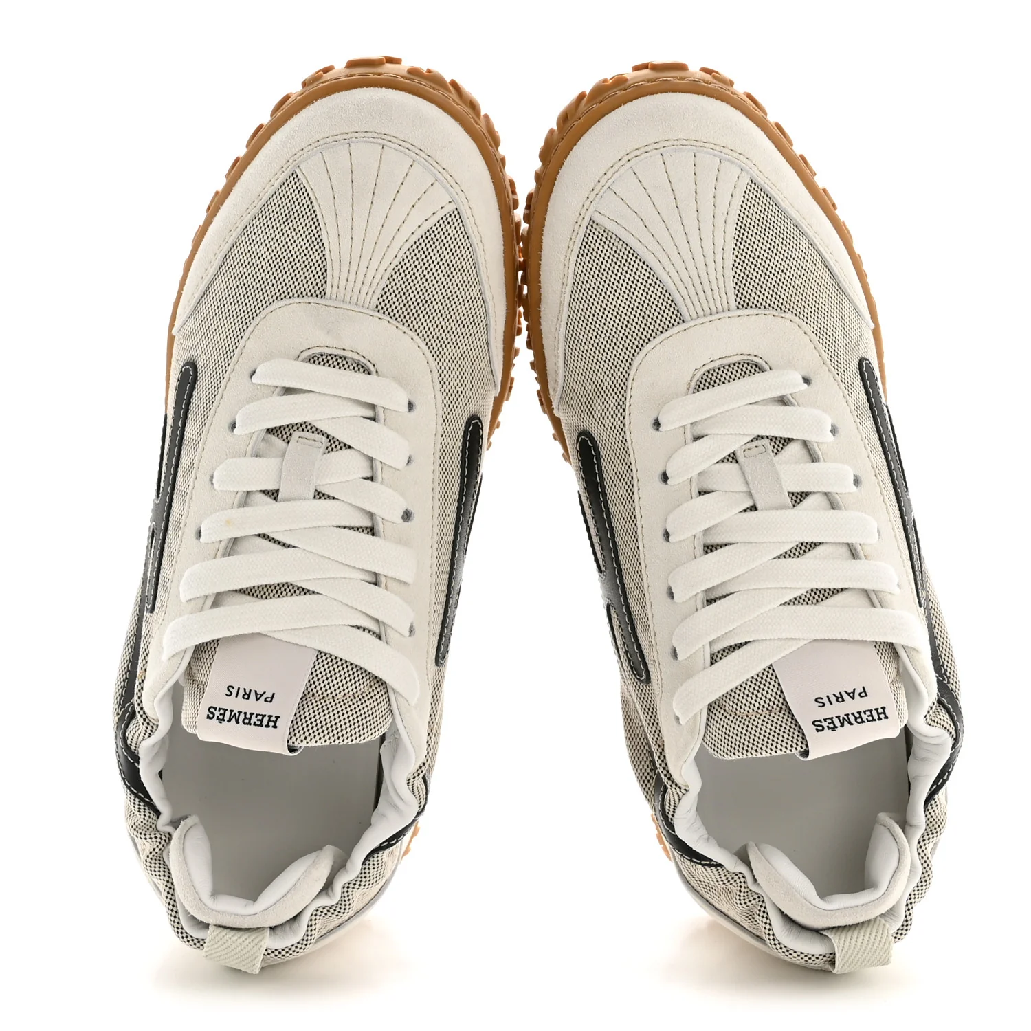 H Canvas Suede Goatskin Calfskin Jet Sneakers 37.5 Multicolor Prunoir - Image 2