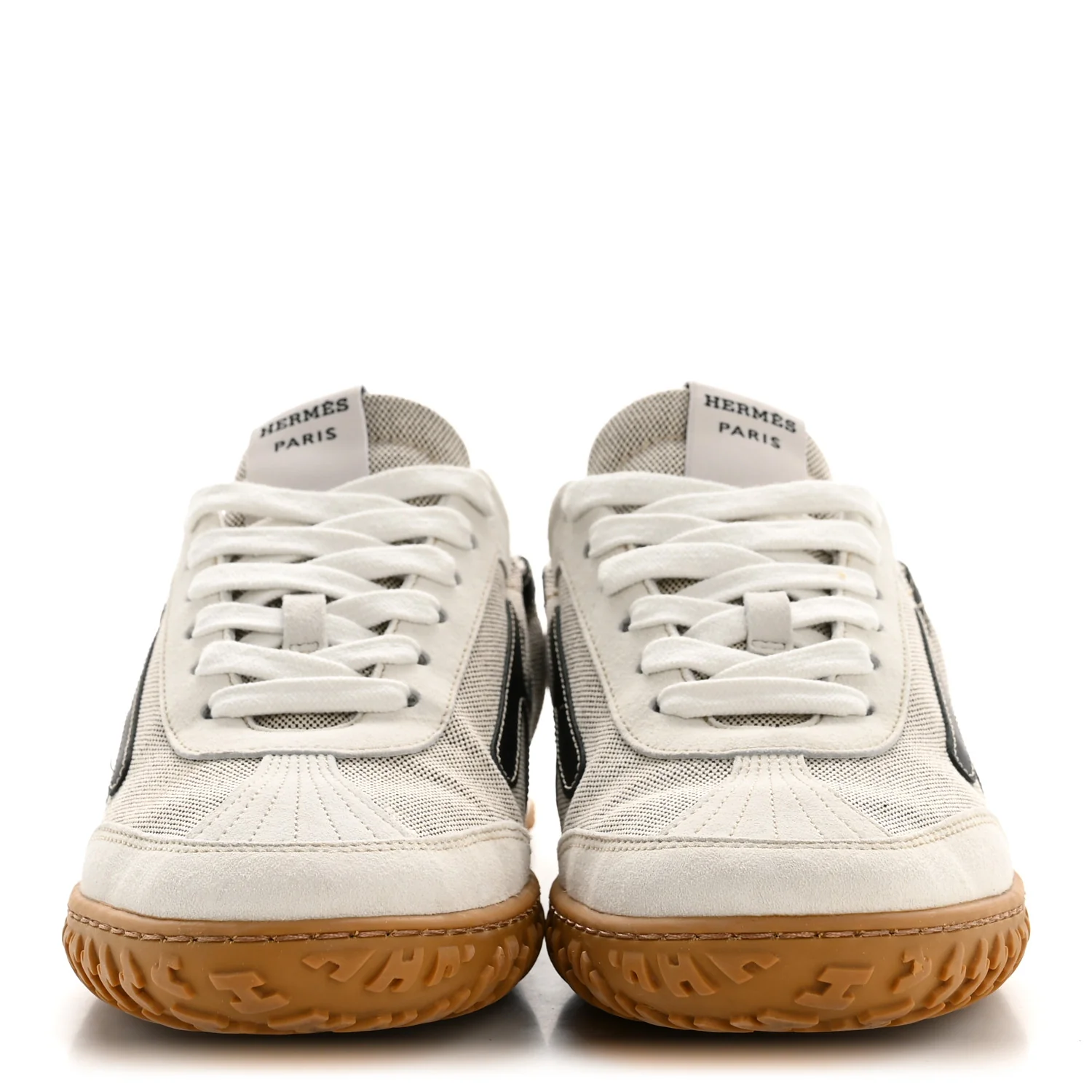 H Canvas Suede Goatskin Calfskin Jet Sneakers 37.5 Multicolor Prunoir - Image 3