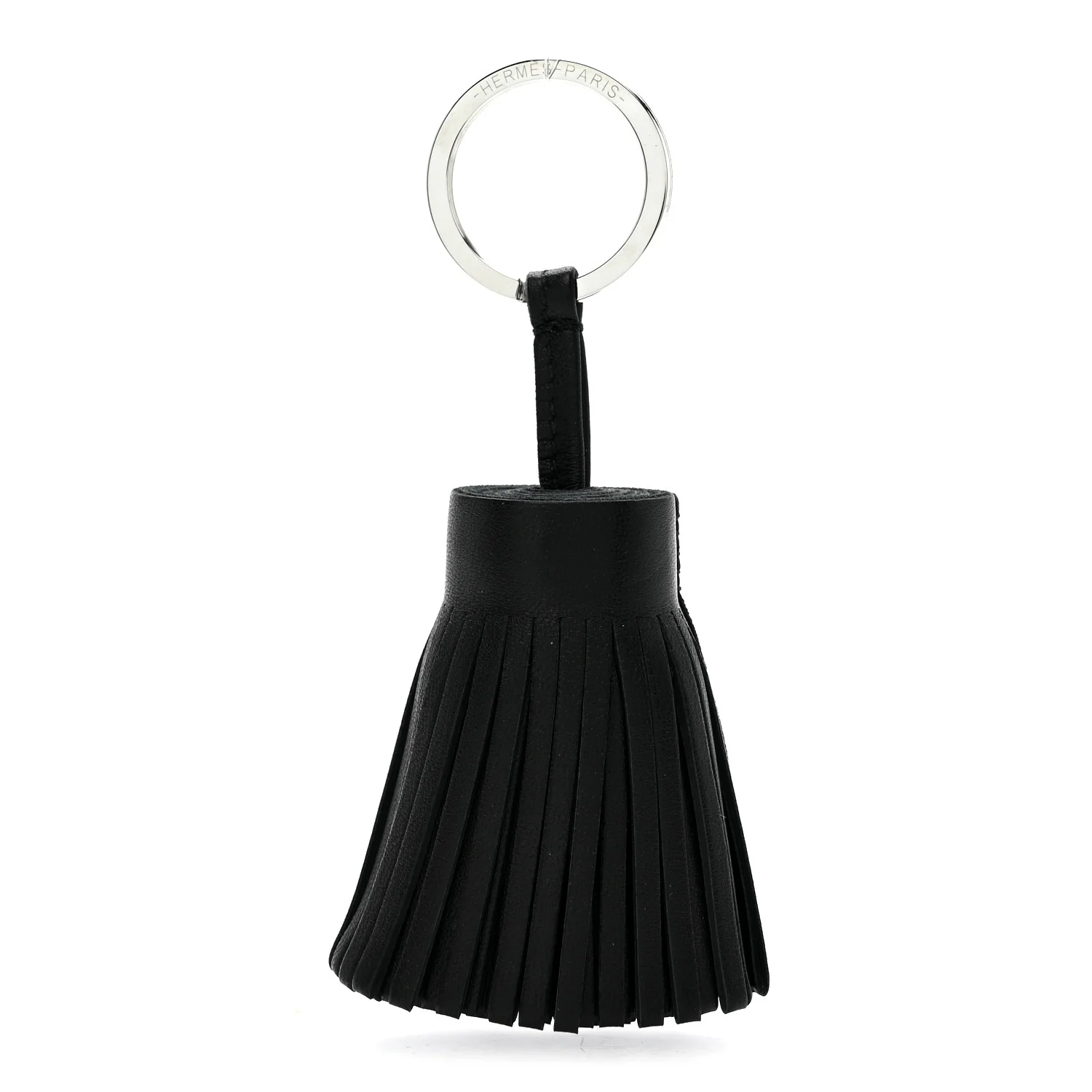 Lambskin Carmen Tassel Key Holder Black
