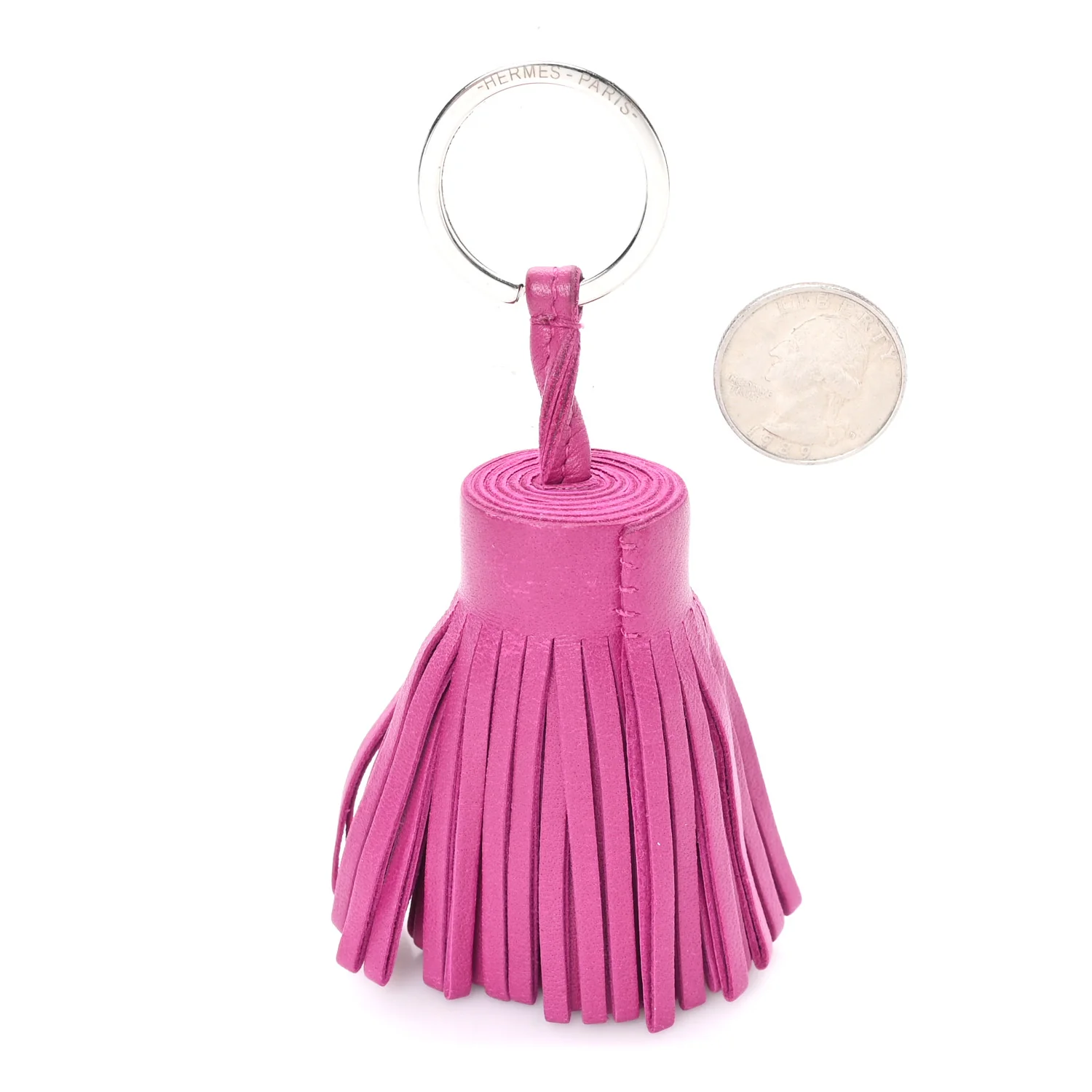 Lambskin Carmen Tassel Key Holder Rose Pourpre - Image 2