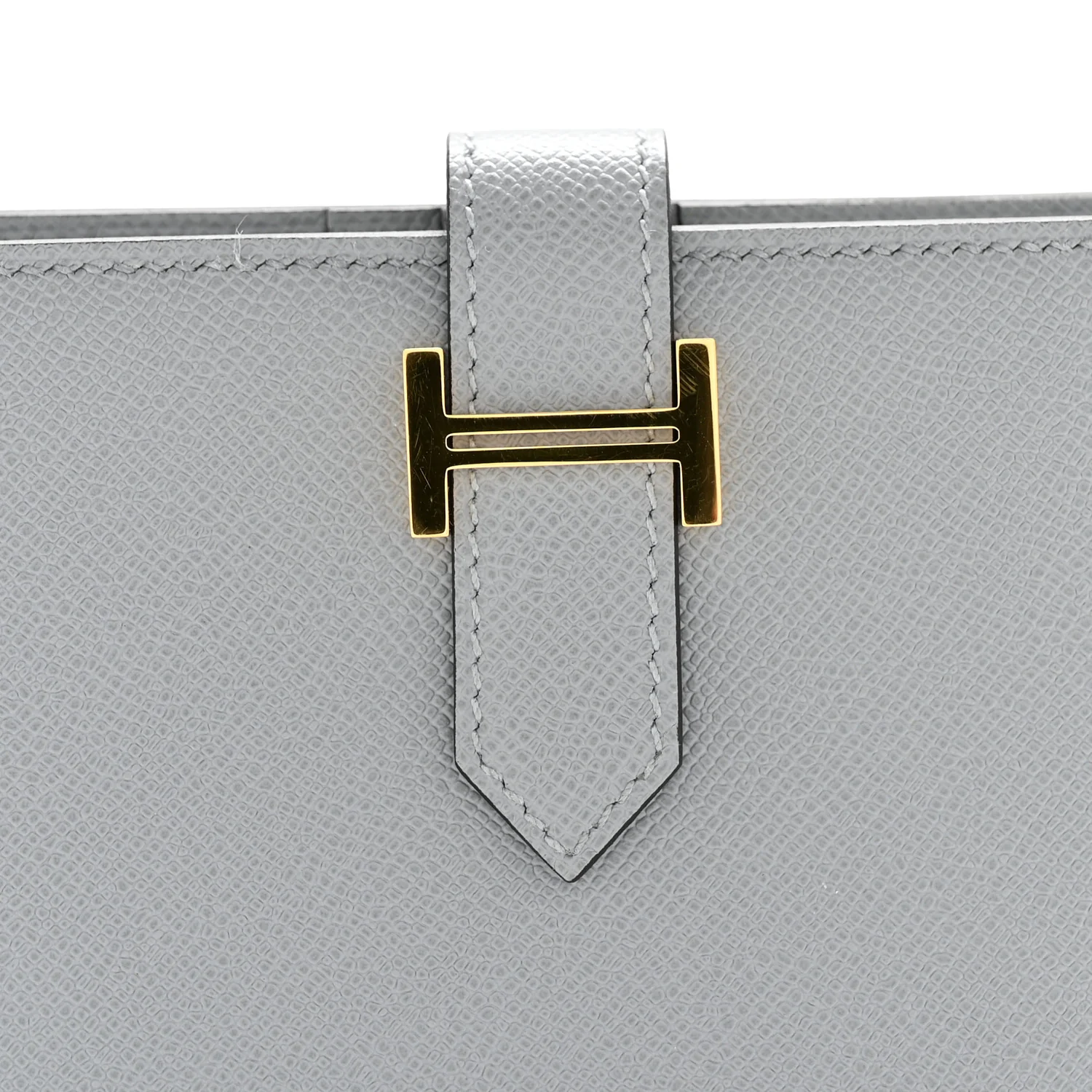 Madame Calfskin Bearn Compact Wallet Gris Pantin - Image 8
